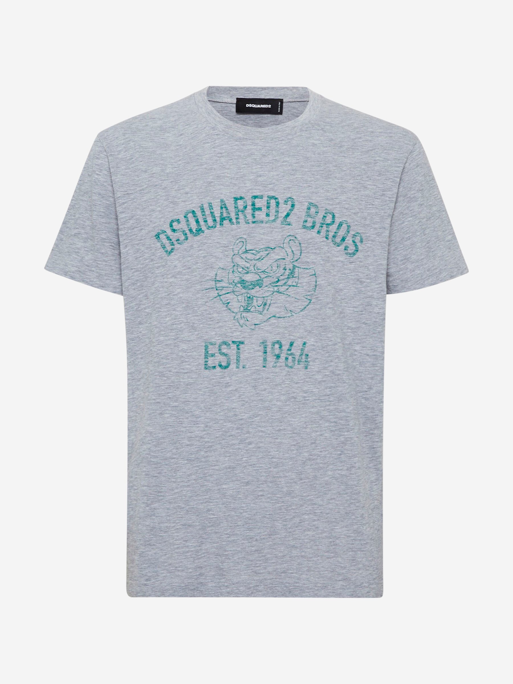 Outlet online Dsquared2 Hombre Camiseta Logo Algodón color Gris Piedra sku 553-004199 01 - Foto 1