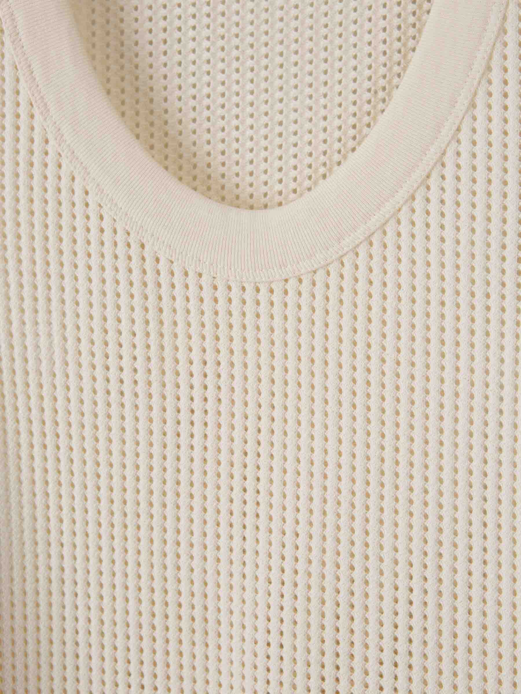 Wales Bonner Hombre Barcelona Camiseta Tirantes Algodón color Crema sku 553-004204 01 - Foto 3