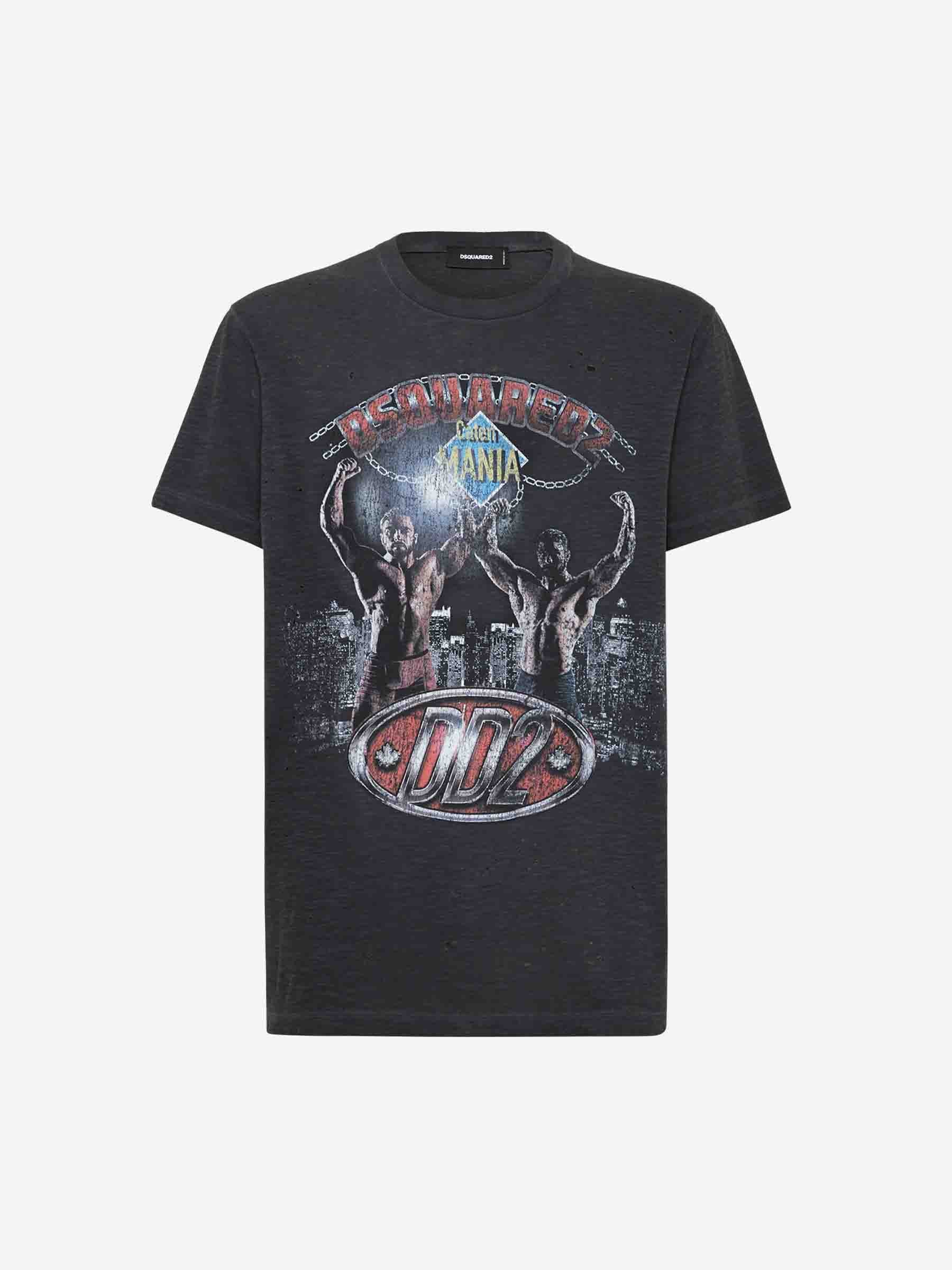 Dsquared2 Hombre Barcelona Camiseta Wrestler Vintage color Negro sku 553-004216 01 - Foto 1