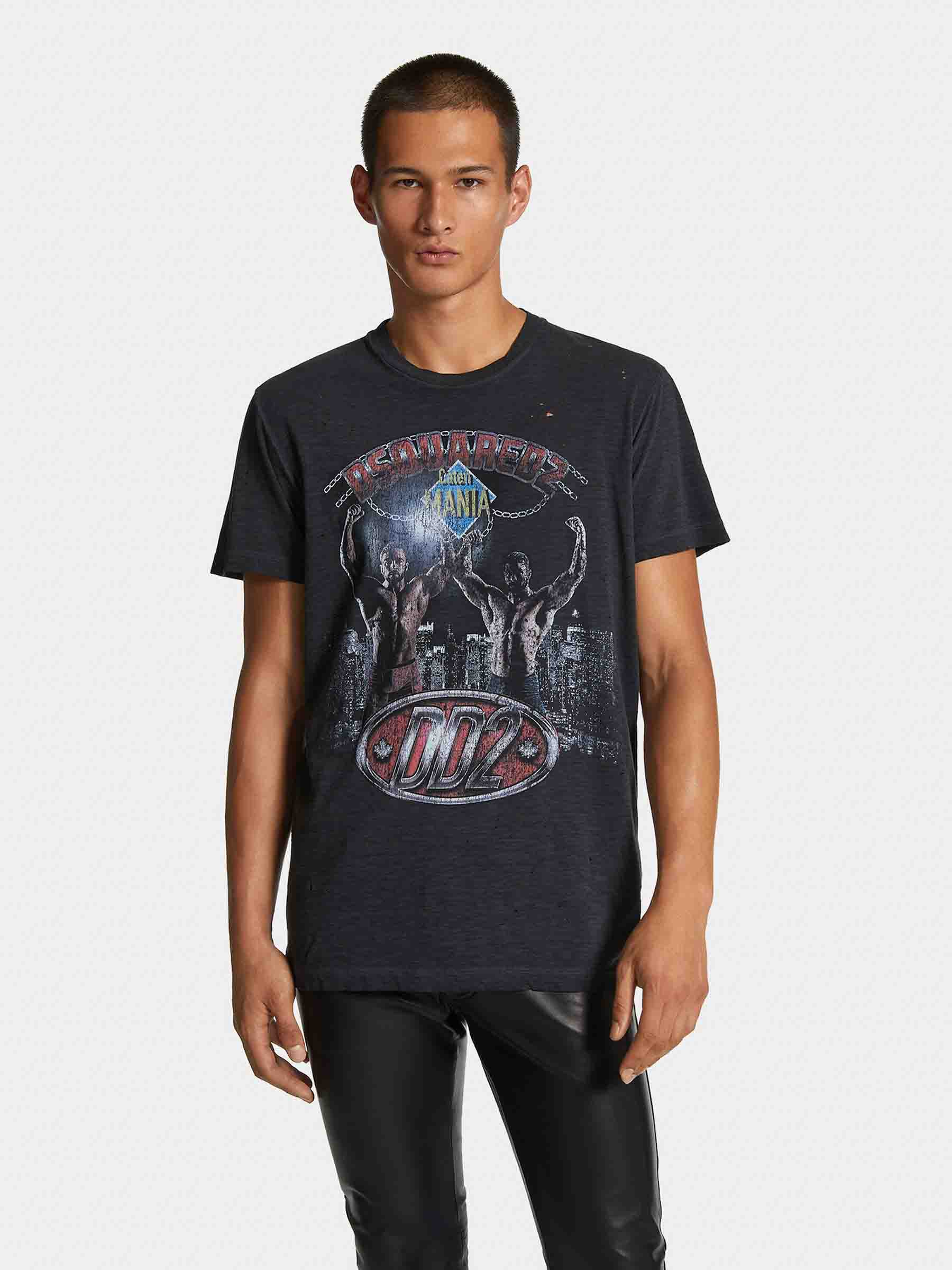 Dsquared2 Hombre Barcelona Camiseta Wrestler Vintage color Negro sku 553-004216 01 - Foto 2
