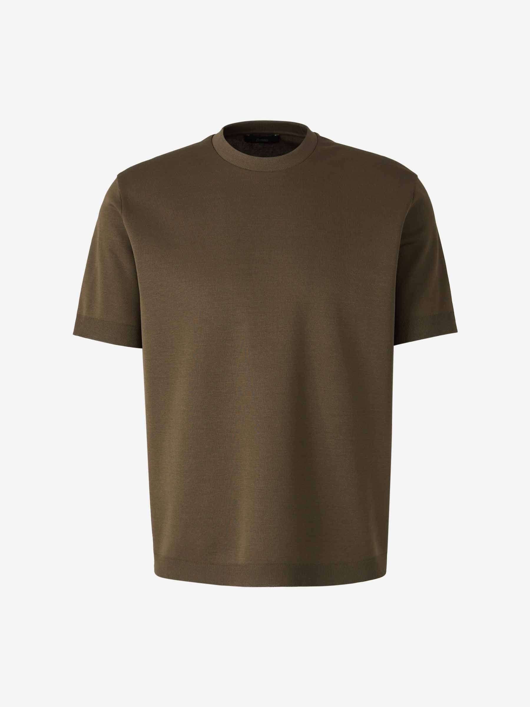 Outlet online Herno Hombre Camiseta Logo Algodón color Verde Militar sku 553-004219 02 - Foto 1