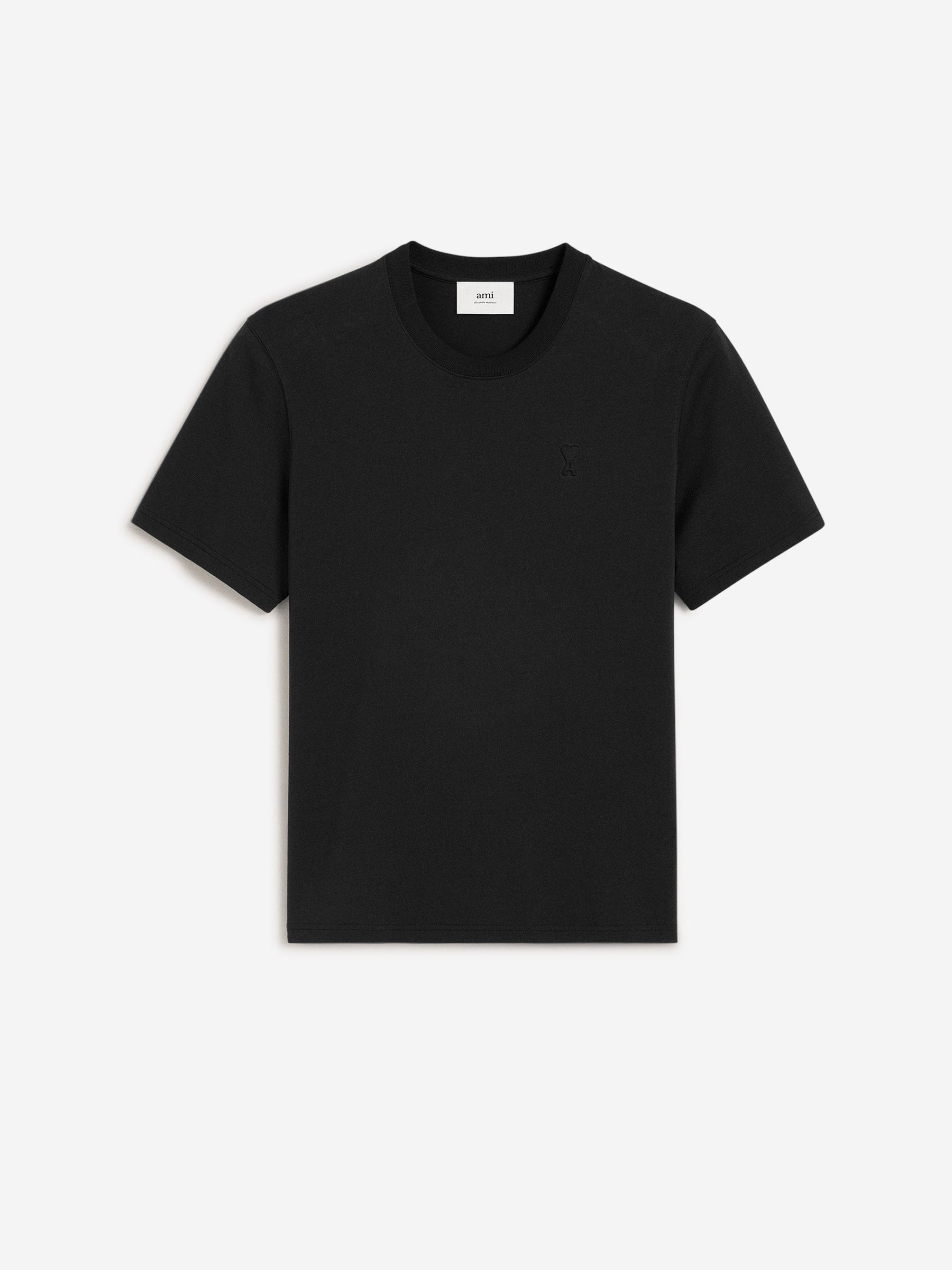 Outlet online Ami Paris Hombre Camiseta Logo Algodón color Negro sku 553-004234 01 - Foto 1