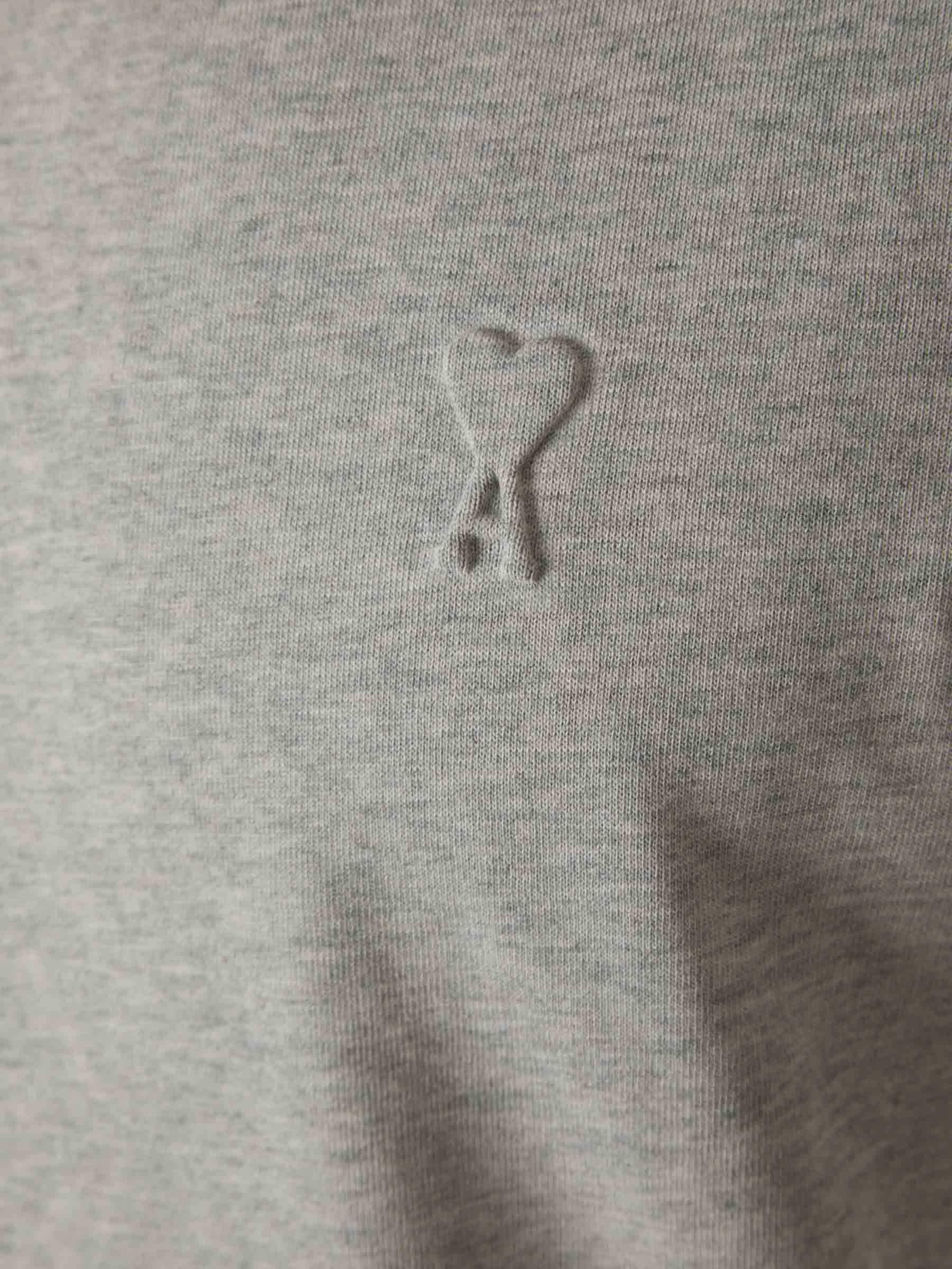 Outlet online Ami Paris Hombre Camiseta Logo Algodón color Gris Piedra sku 553-004234 02 - Foto 4