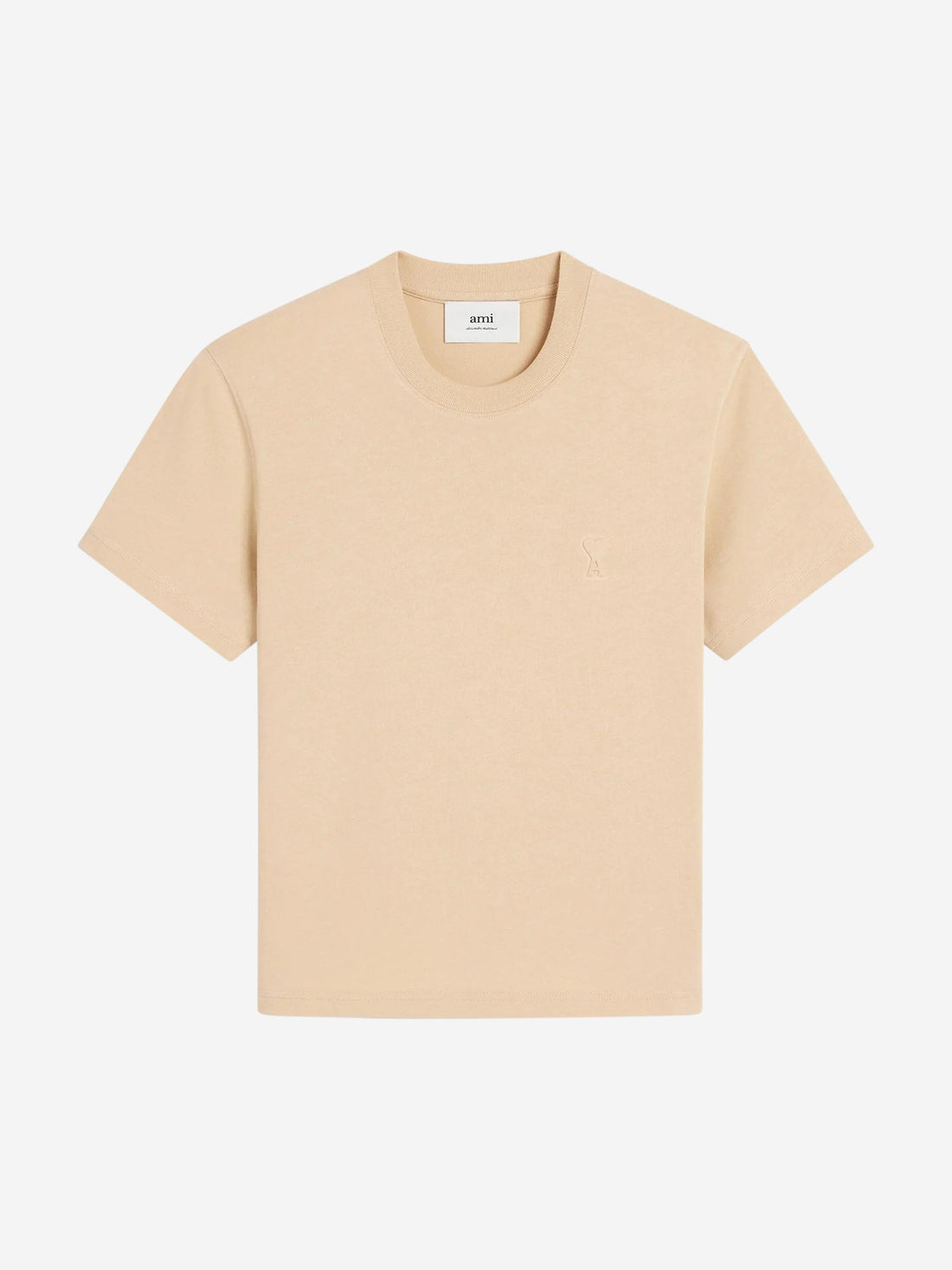 Outlet online Ami Paris Hombre Camiseta Logo Algodón color Beige sku 553-004234 03 - Foto 1