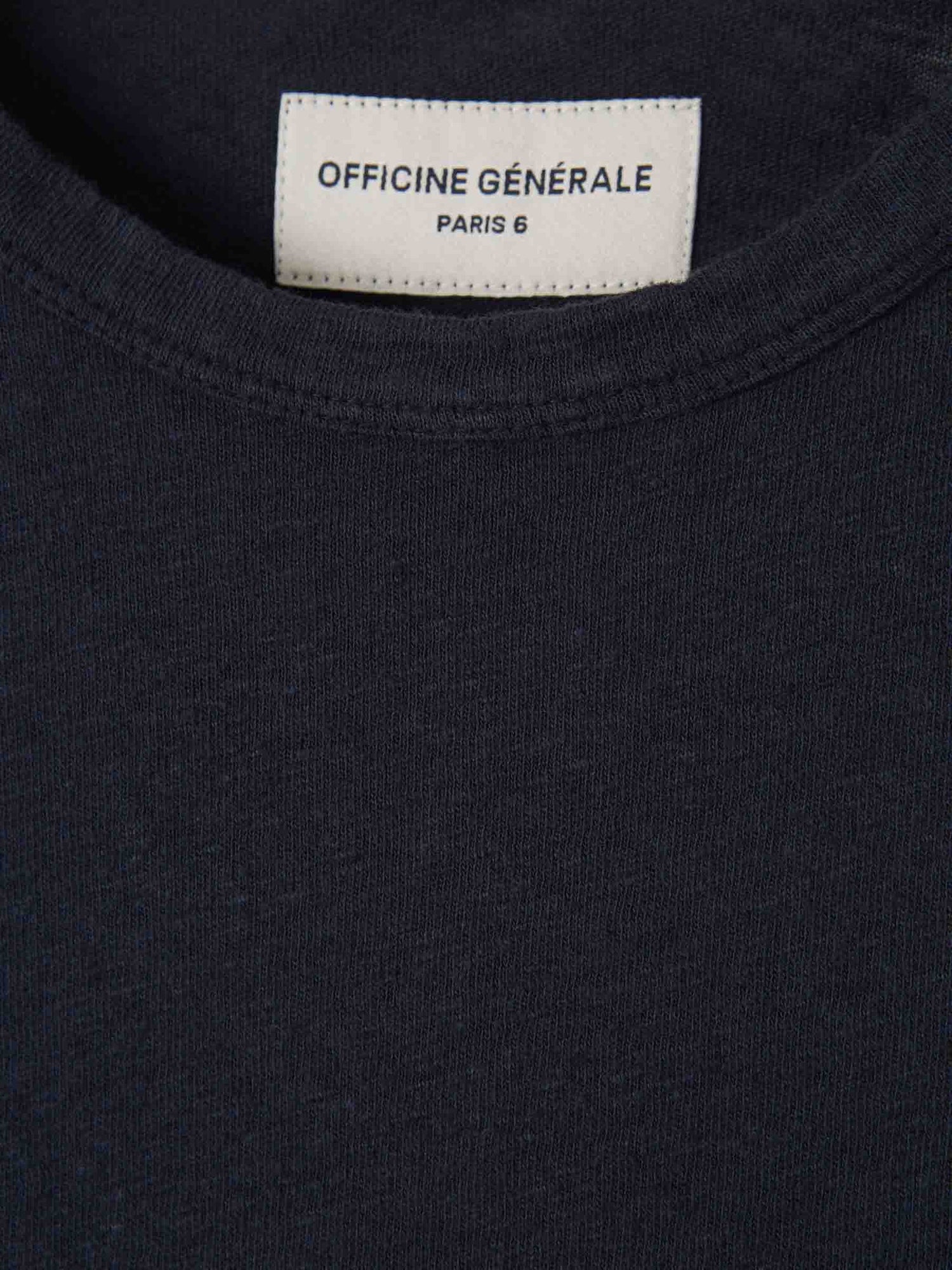 Officine Générale Hombre Barcelona Camiseta Lino Algodón color Azul Marino sku 553-004259 01 - Foto 3