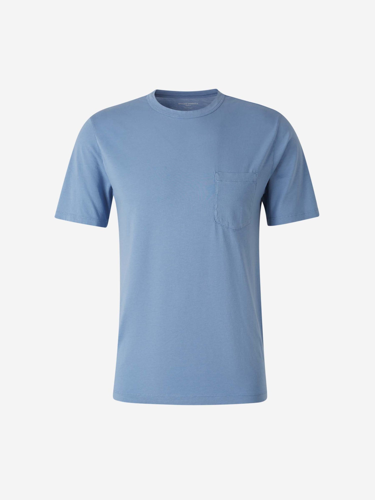Officine Générale Hombre Barcelona Camiseta Bolsillo Algodón color Azul sku 553-004260 01 - Foto 1