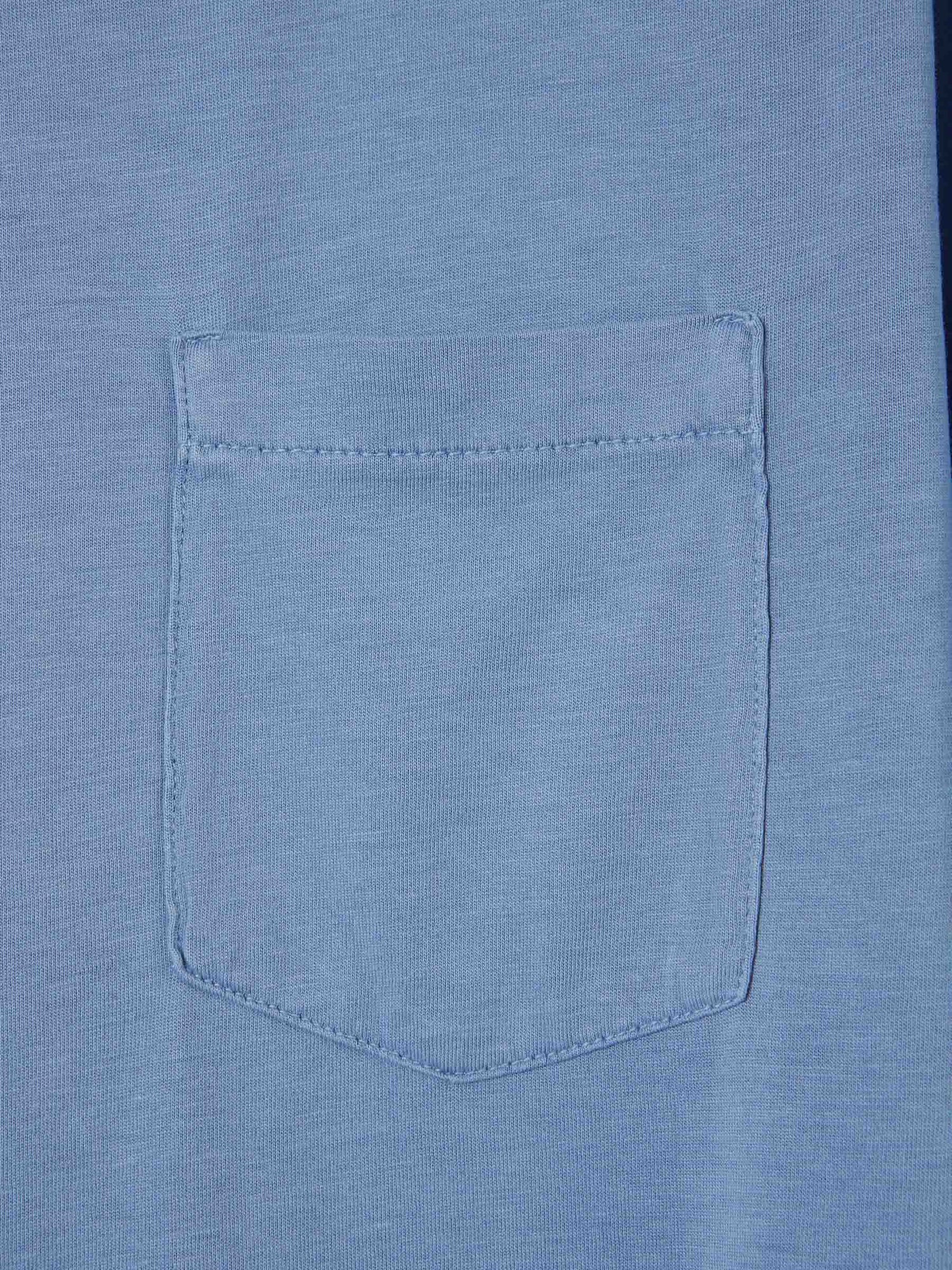 Officine Générale Hombre Barcelona Camiseta Bolsillo Algodón color Azul sku 553-004260 01 - Foto 4