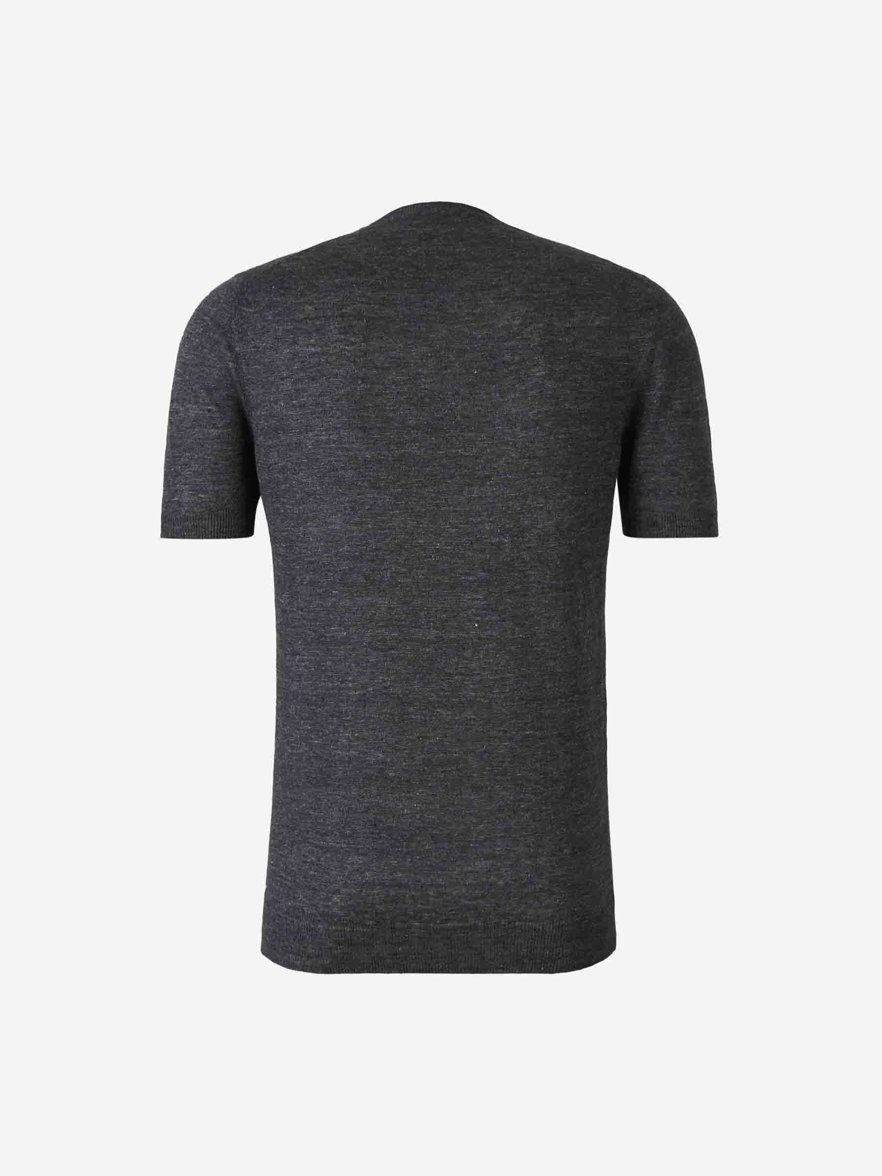 Outlet online Santa Eulalia Hombre Camiseta Punto Lino color Gris Antracita sku 553-004262 02 - Foto 2