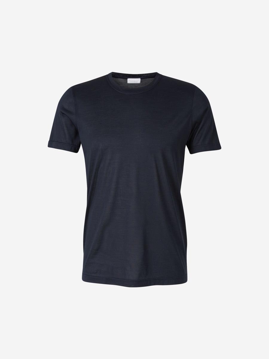 Outlet online Santa Eulalia Hombre Camiseta Lisa Lino color Azul Marino sku 553-004264 02 - Foto 1