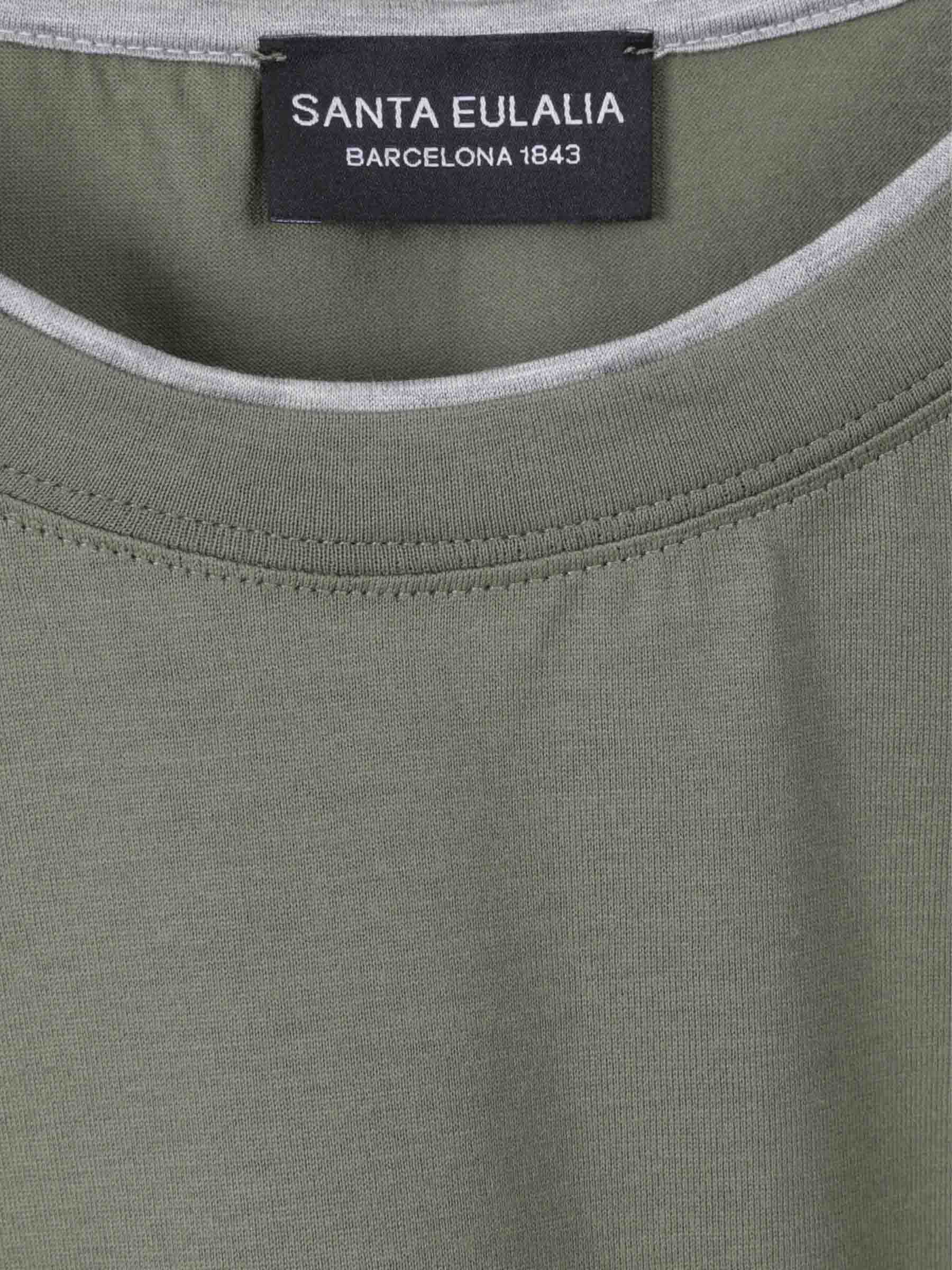 Outlet online Santa Eulalia Hombre Camiseta Ribete Contraste color Verde sku 553-004265 03 - Foto 3