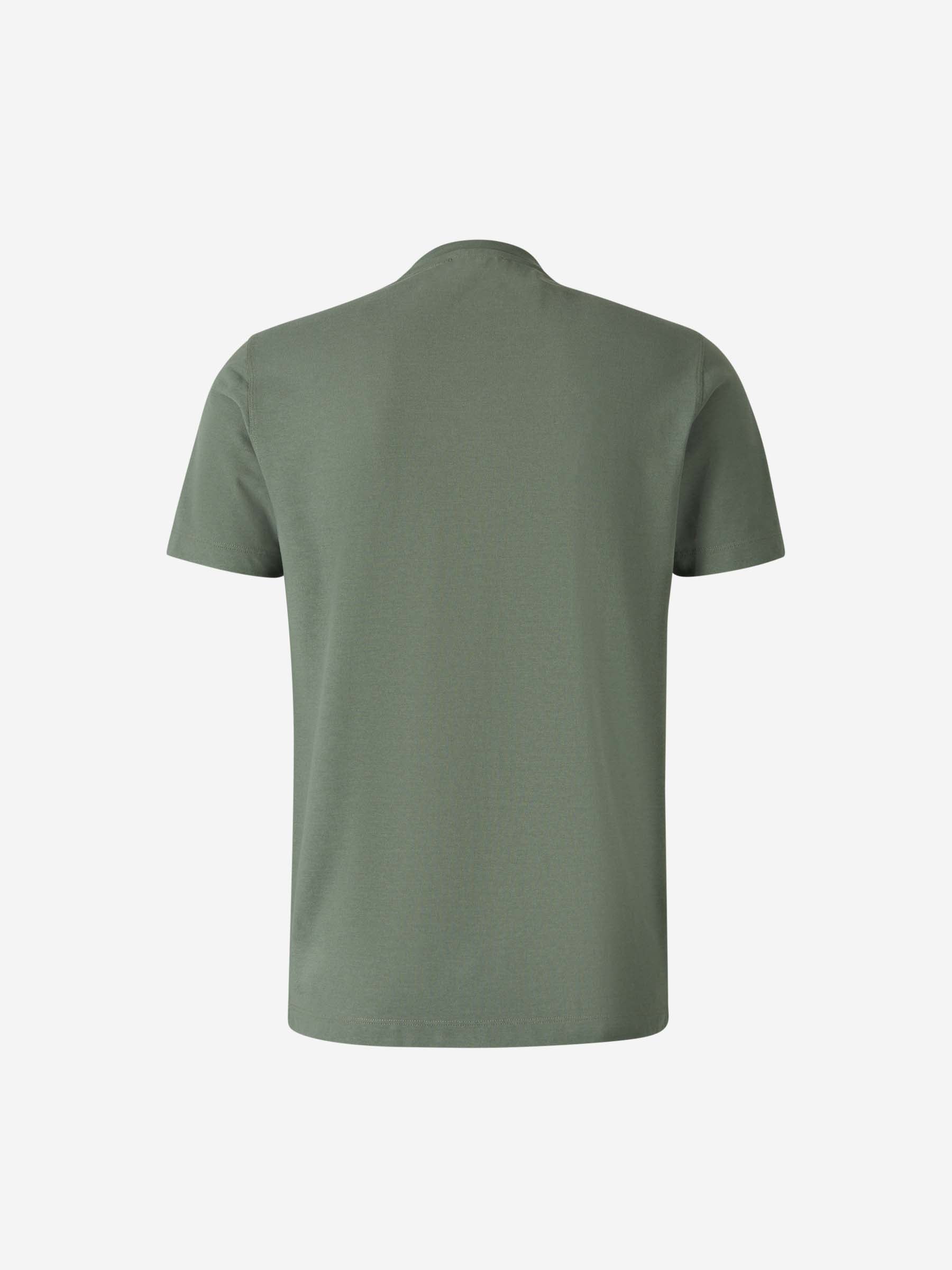 Outlet online Zanone Hombre Camiseta Lisa Algodón color Verde sku 553-004266 05 - Foto 2