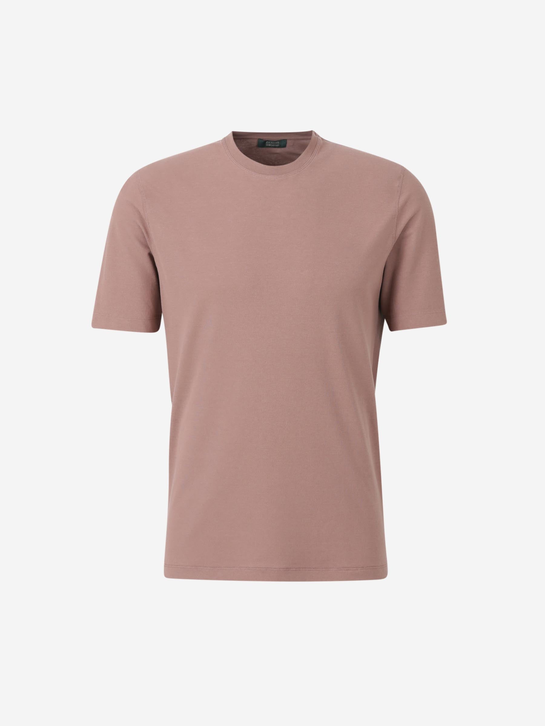 Outlet online Zanone Hombre Camiseta Lisa Algodón color Terracota sku 553-004266 06 - Foto 1