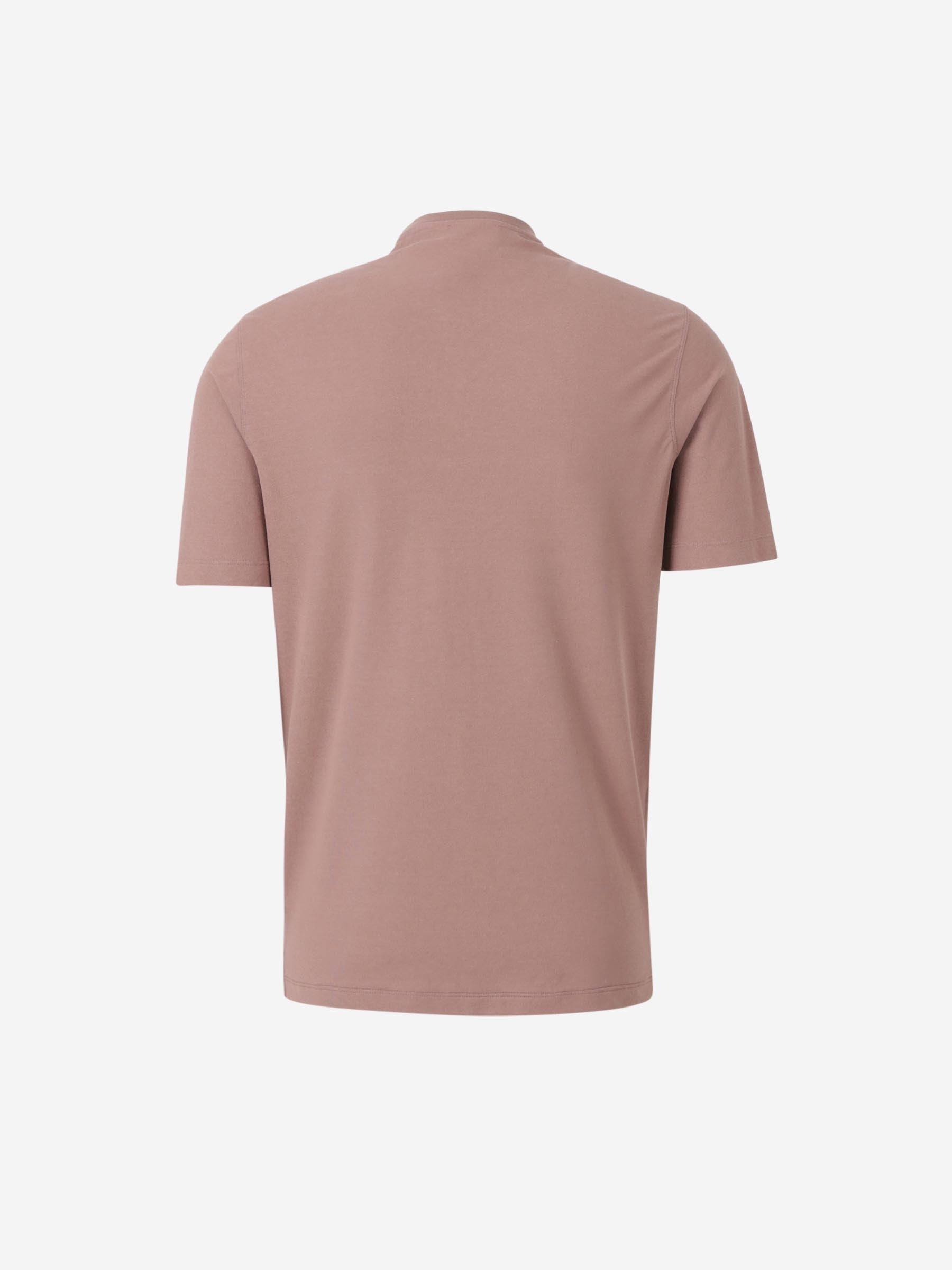 Outlet online Zanone Hombre Camiseta Lisa Algodón color Terracota sku 553-004266 06 - Foto 2