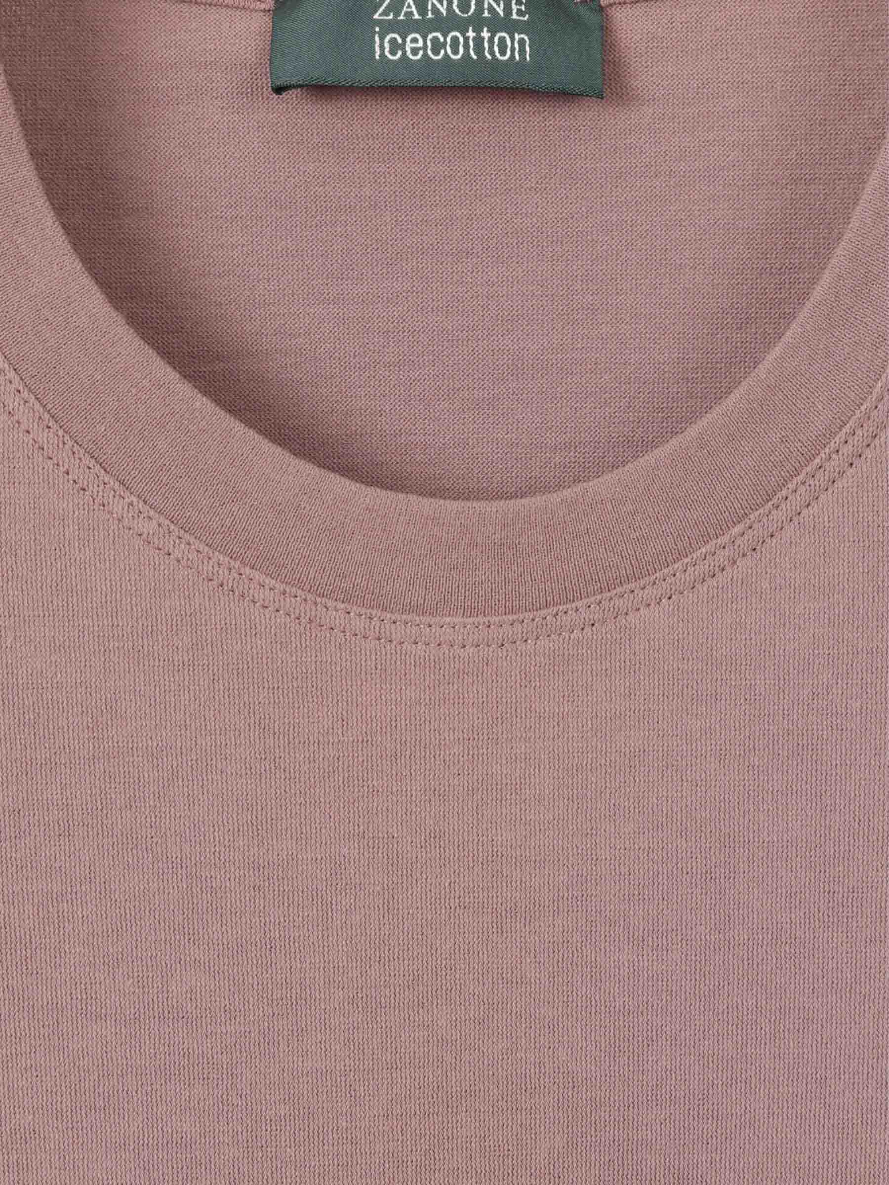 Outlet online Zanone Hombre Camiseta Lisa Algodón color Terracota sku 553-004266 06 - Foto 3