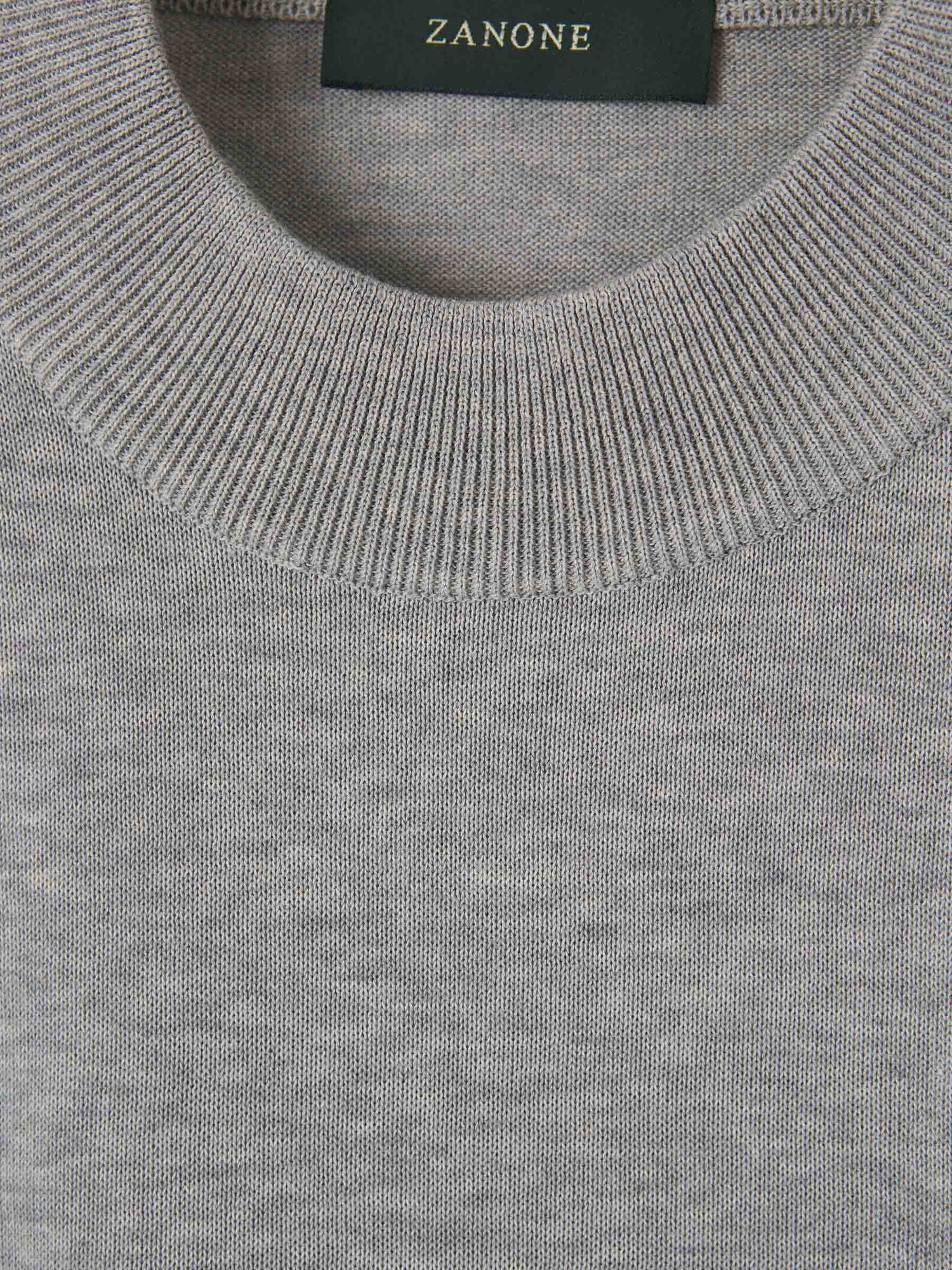 Zanone Hombre Barcelona Camiseta Punto Algodón color Gris Piedra sku 553-004267 02 - Foto 3