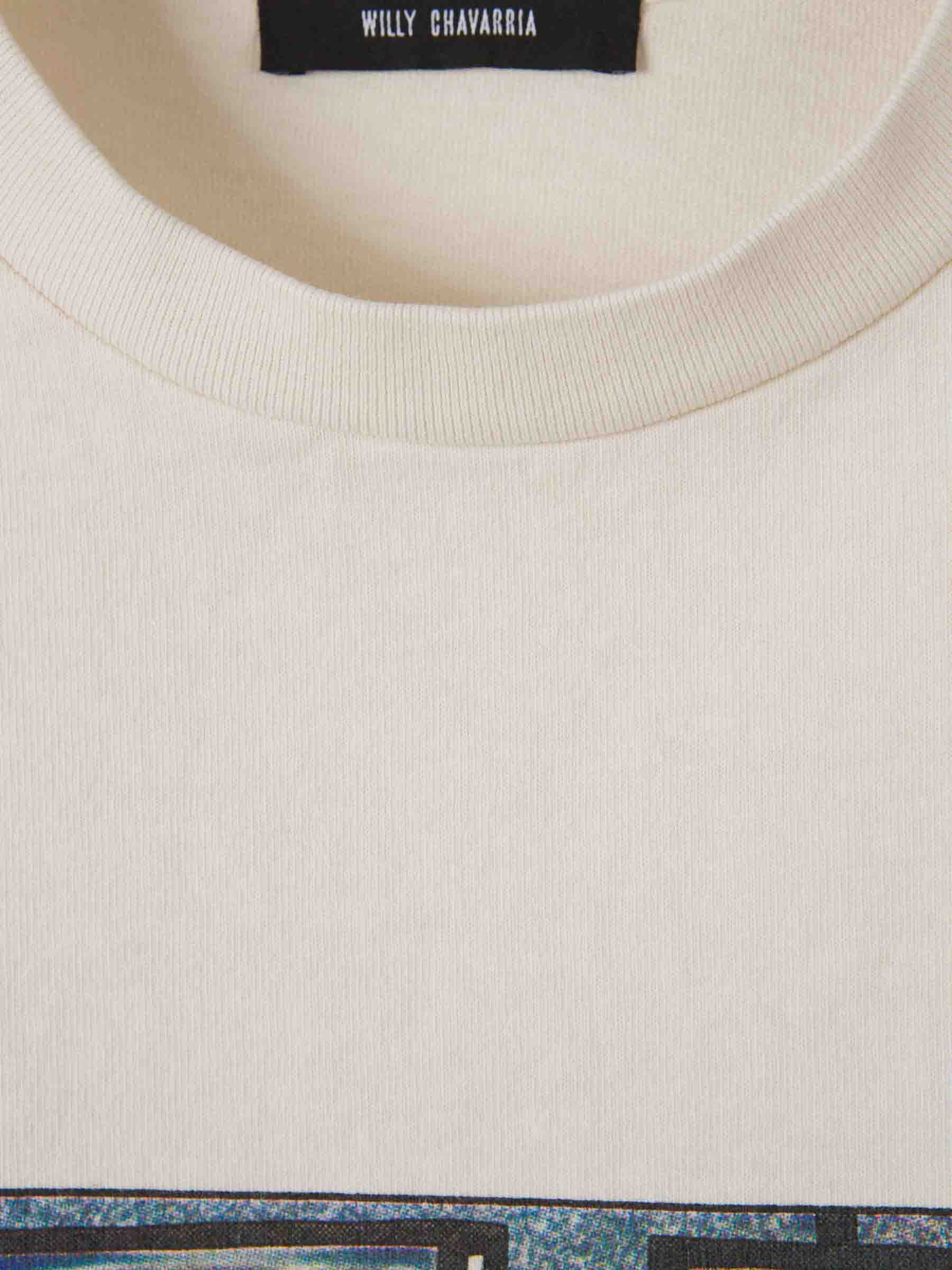 Outlet online Willy Chavarria Hombre Camiseta Estampado Algodón color Beige sku 553-004297 01 - Foto 3