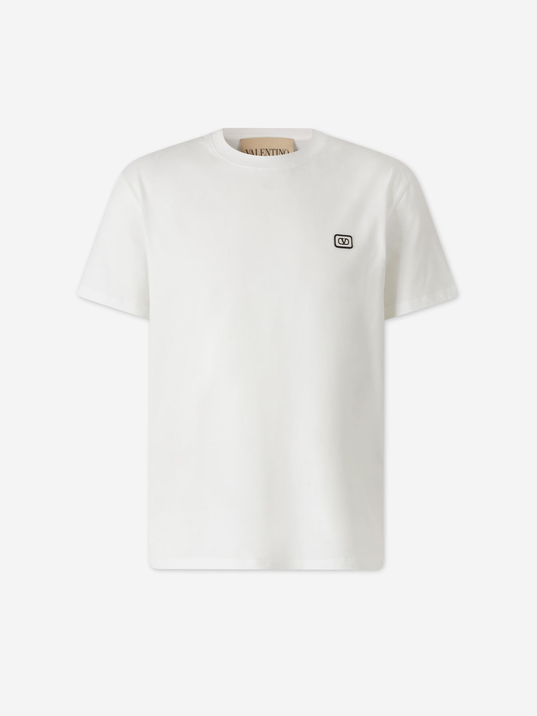 Valentino Hombre Barcelona Camiseta con logo bordado color Blanco sku 553-004324 02 - Foto 1