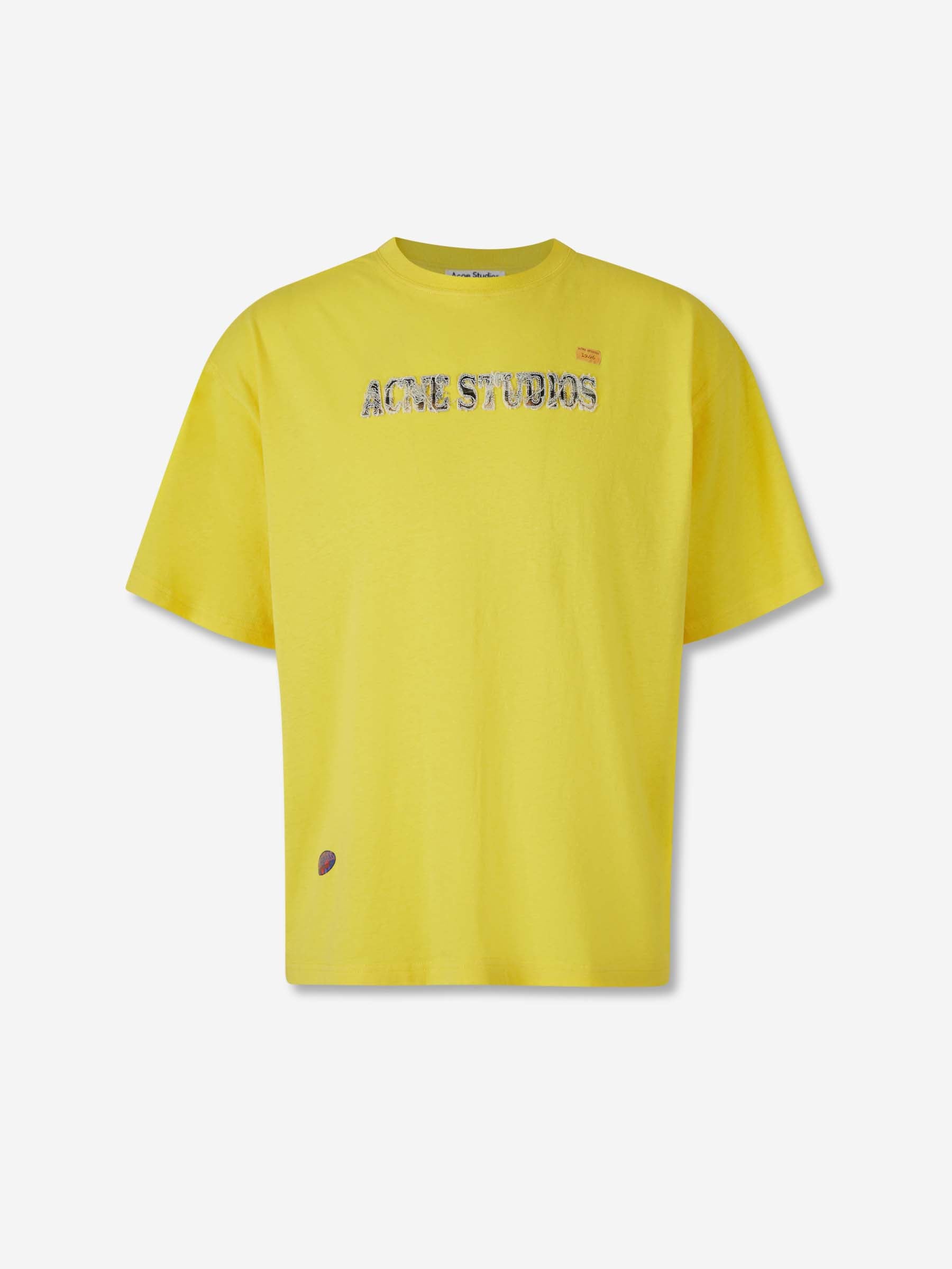 Outlet online Acne Studios Hombre Camiseta Logo color Amarillo sku 553-004350 01 - Foto 1