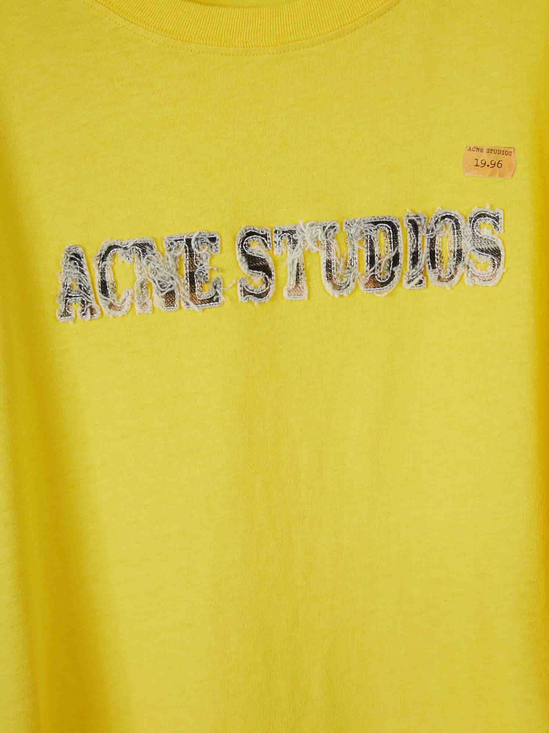 Outlet online Acne Studios Hombre Camiseta Logo color Amarillo sku 553-004350 01 - Foto 3