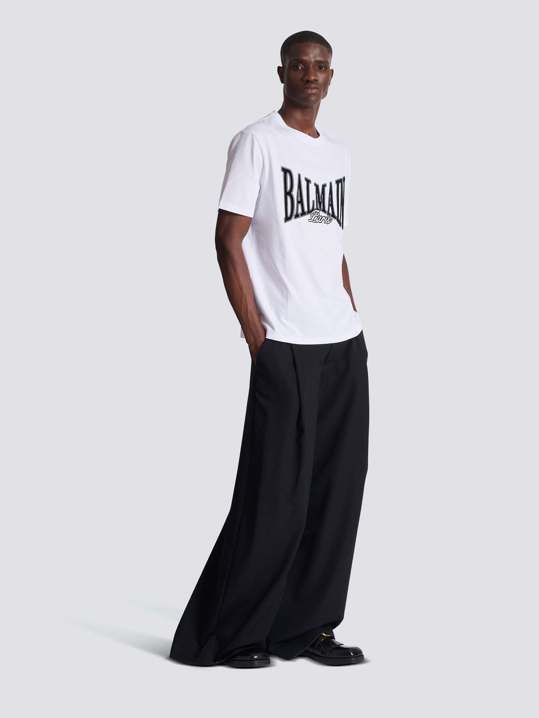 Outlet online Balmain Hombre Camiseta Cuello Redondo color Blanco sku 553-004360 01 - Foto 2