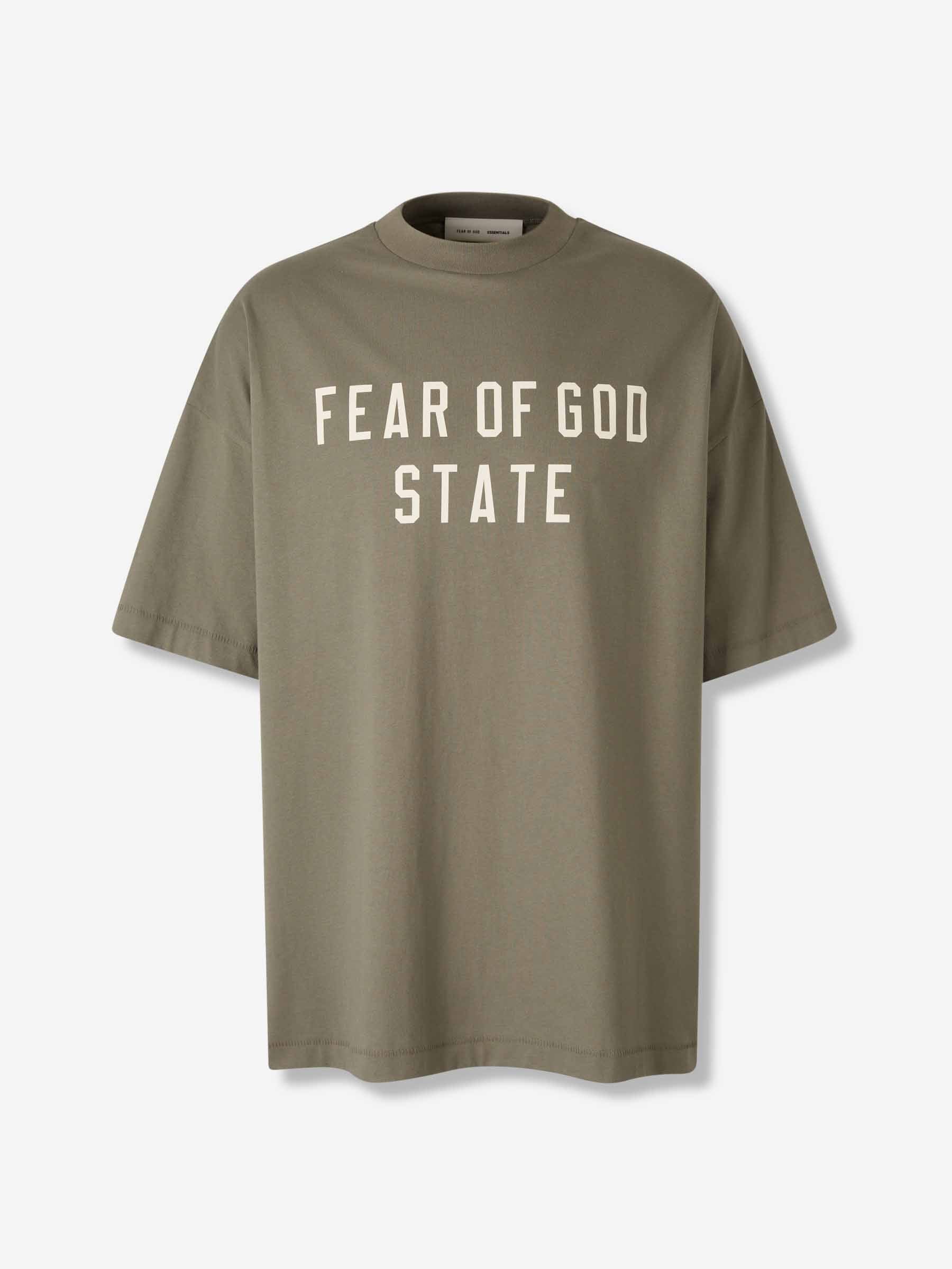 Outlet online Fear of God Essentials Hombre Camiseta Cuello Redondo color Verde Militar sku 553-004405 01 - Foto 1