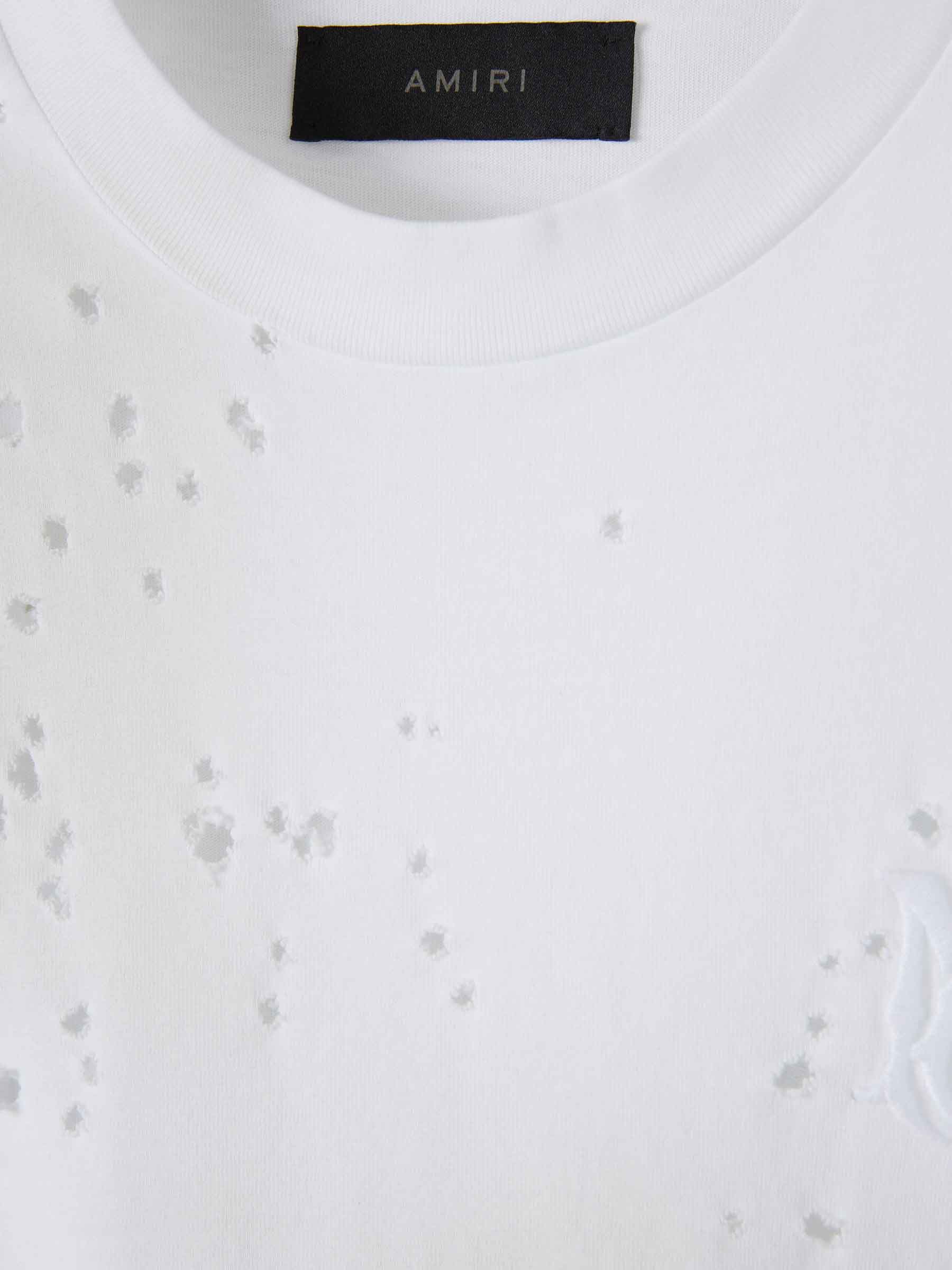 Outlet online Amiri Hombre Camiseta Shotgun Algodón color Blanco sku 553-004416 01 - Foto 3