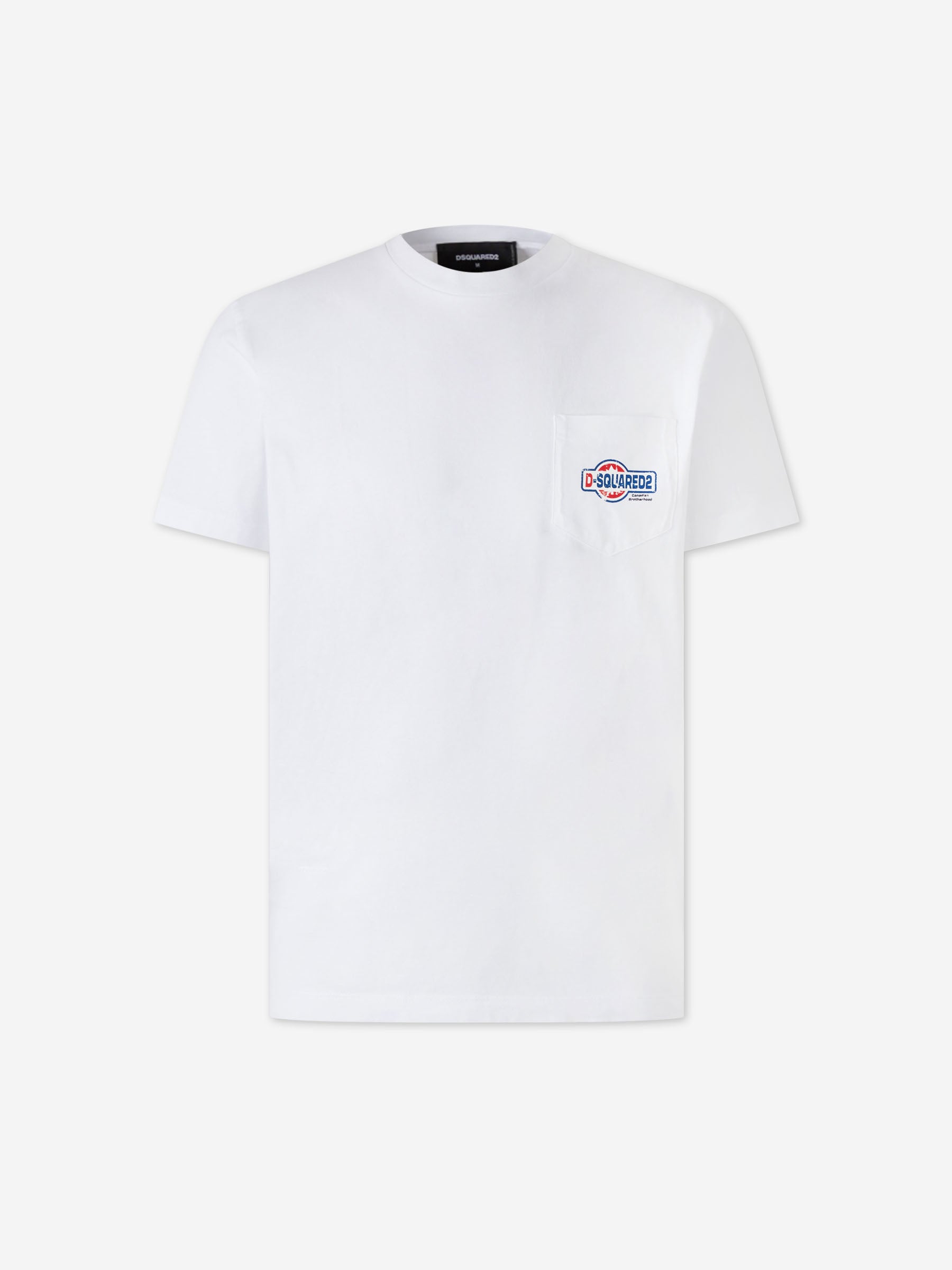 Outlet online Dsquared2 Hombre Camiseta con bolsillo color Blanco sku 553-004467 01 - Foto 1