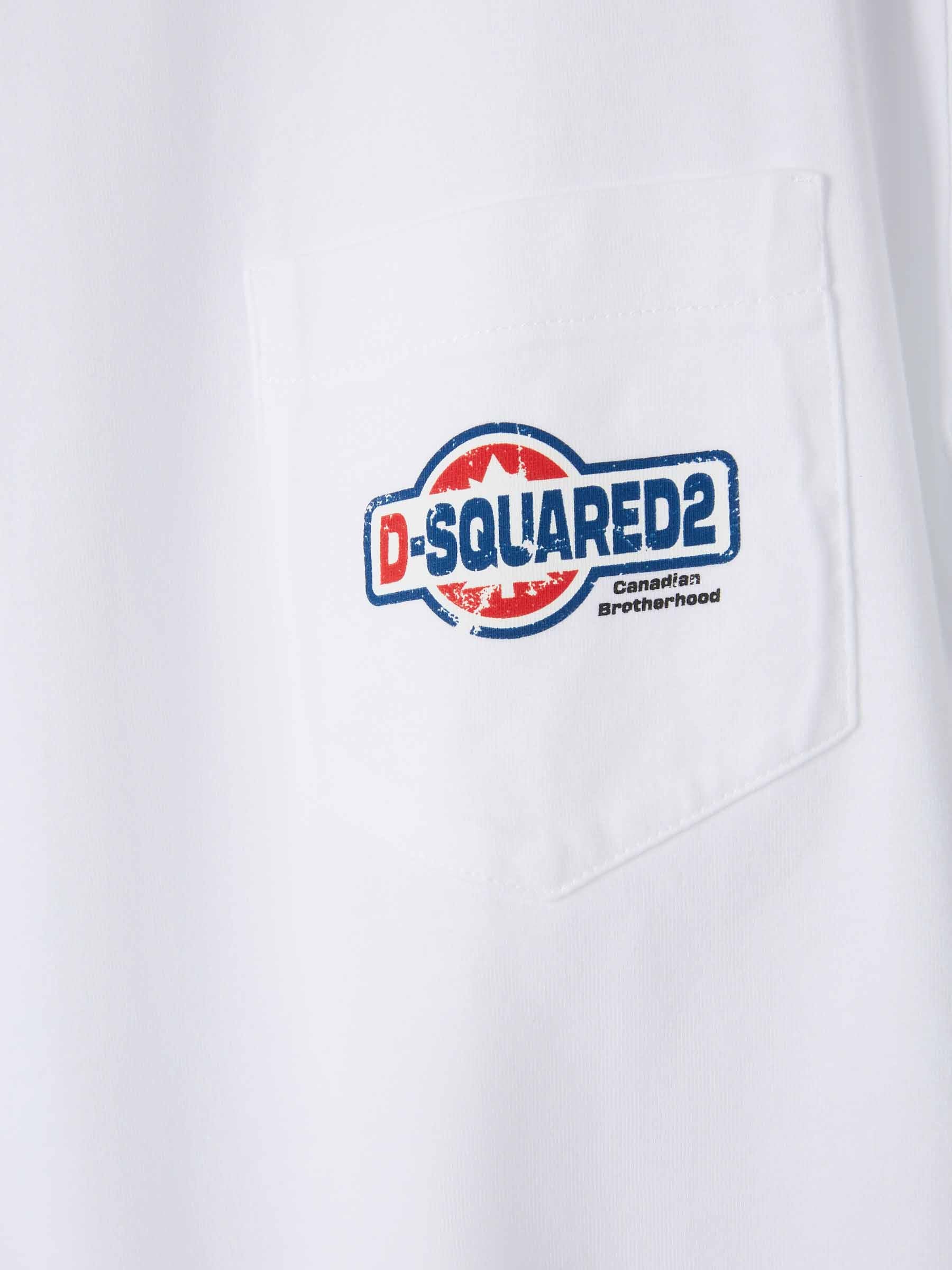 Outlet online Dsquared2 Hombre Camiseta con bolsillo color Blanco sku 553-004467 01 - Foto 3