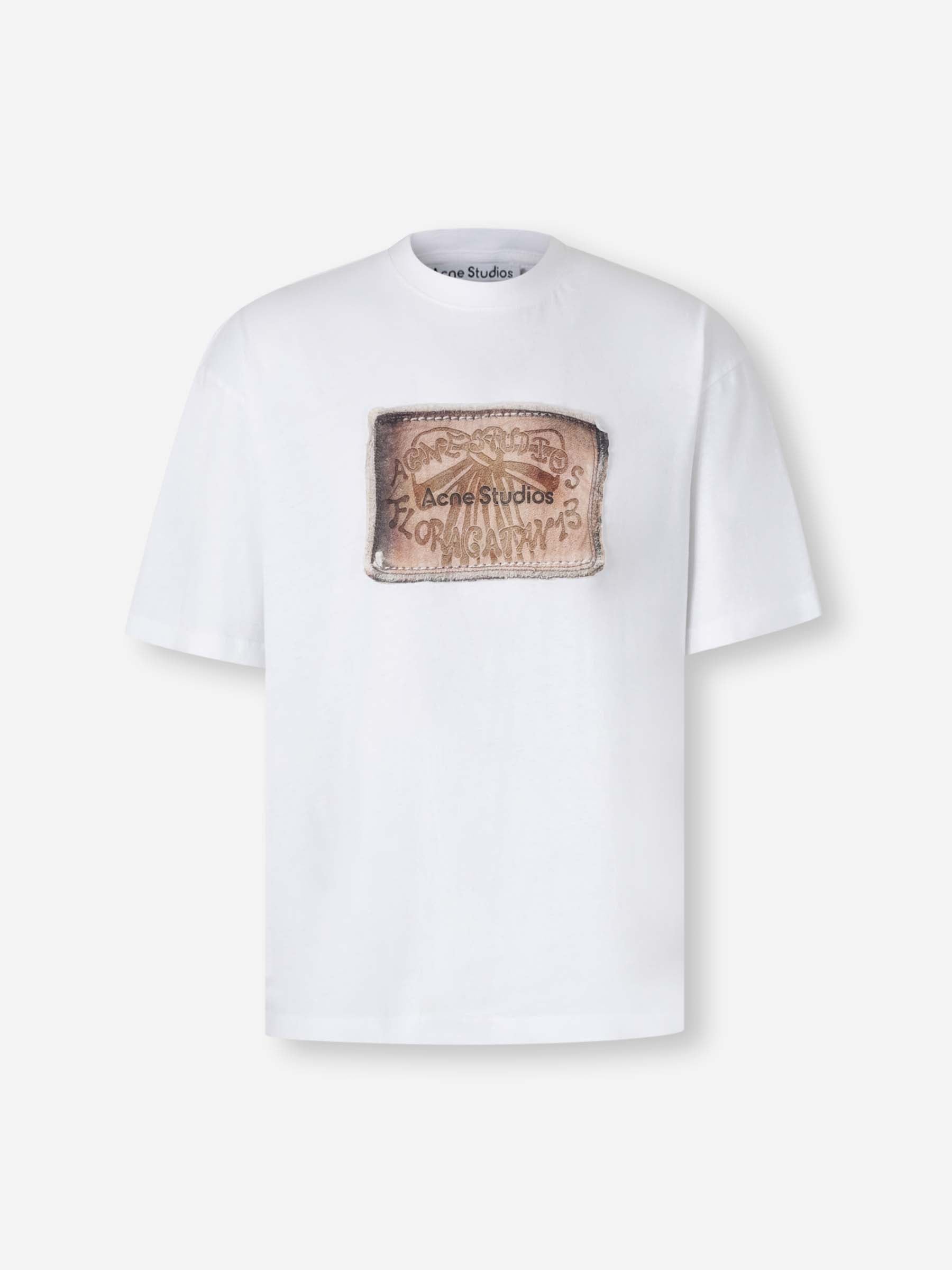 Outlet online Acne Studios Hombre Camiseta Logo color Blanco sku 553-004480 01 - Foto 1