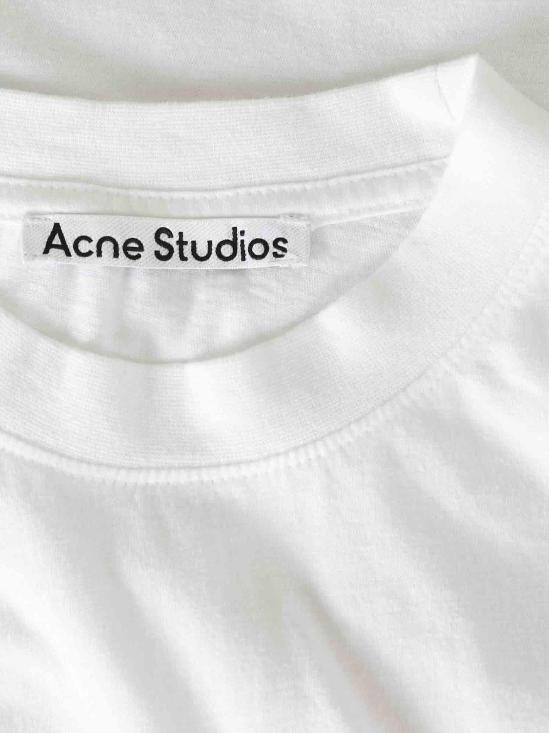 Outlet online Acne Studios Hombre Camiseta Logo color Blanco sku 553-004480 01 - Foto 3