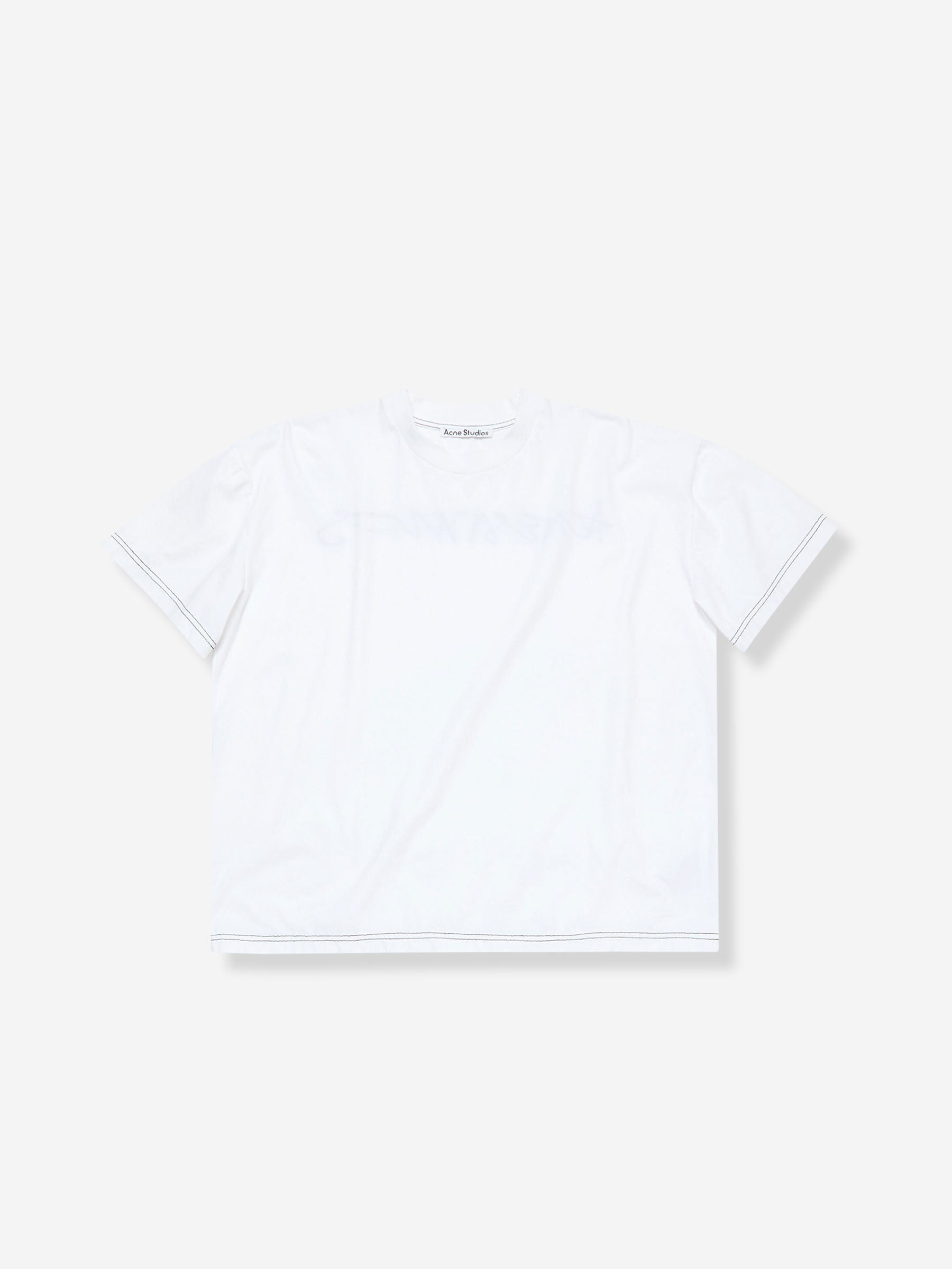 Outlet online Acne Studios Hombre Camiseta Logo color Blanco sku 553-004483 02 - Foto 2