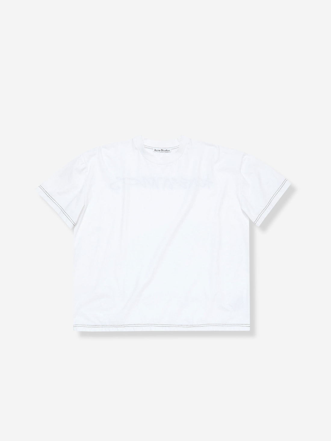 Outlet online Acne Studios Hombre Camiseta Logo color Blanco sku 553-004483 02 - Foto 2