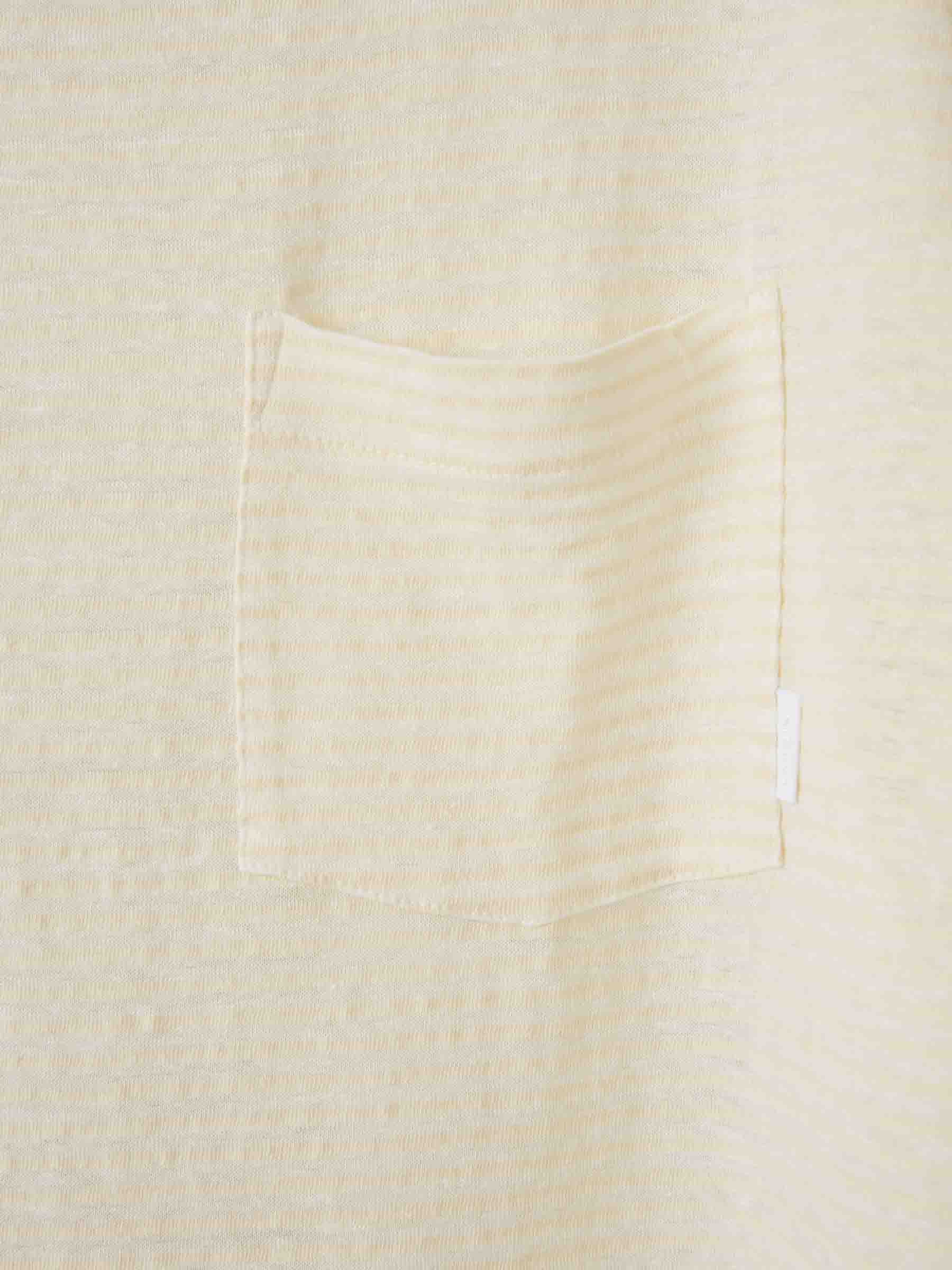 Outlet online Lardini Hombre Camiseta Listada Lino color Amarillo Claro sku 553-004507 01 - Foto 3