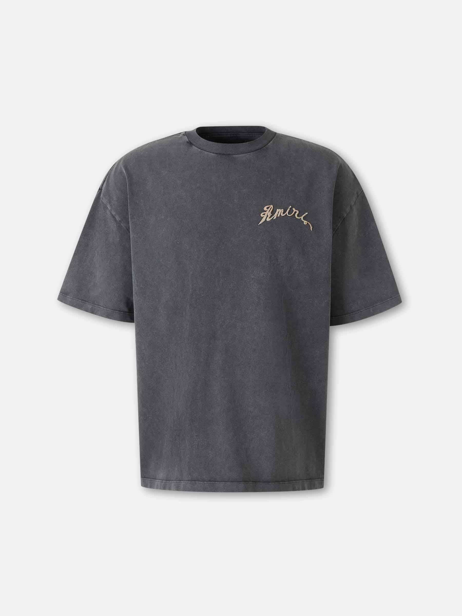 Outlet online Amiri Hombre Camiseta Cuello Redondo color Gris Antracita sku 553-004512 01 - Foto 1