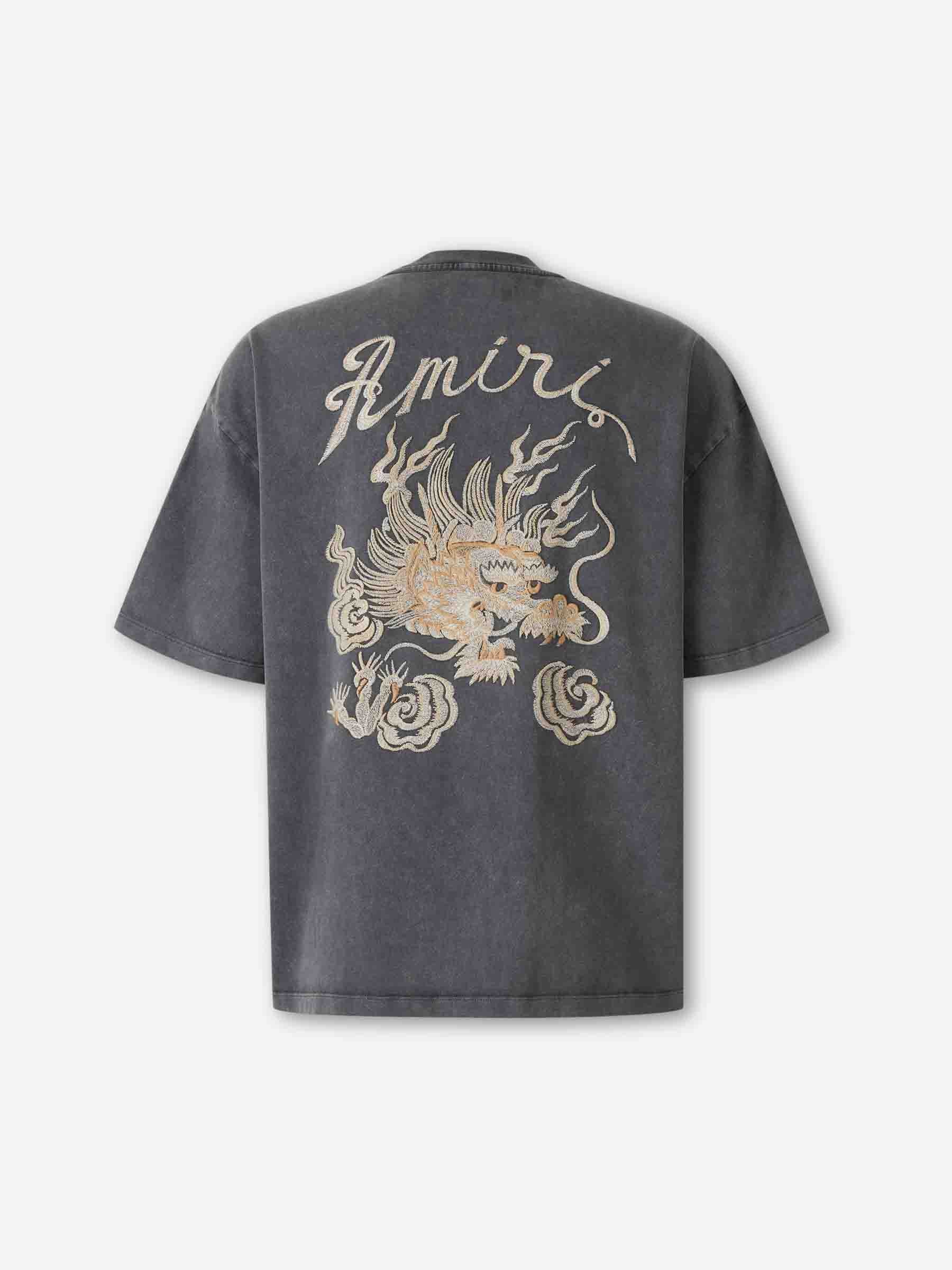 Outlet online Amiri Hombre Camiseta Cuello Redondo color Gris Antracita sku 553-004512 01 - Foto 2