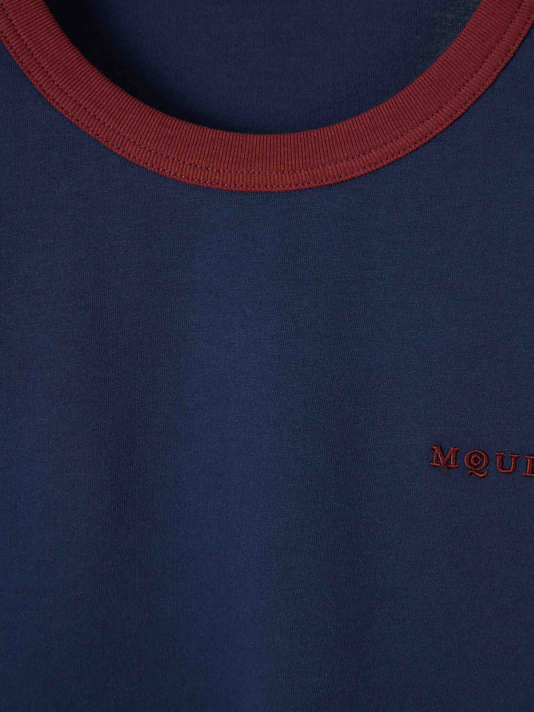 Outlet online McQueen Hombre Camiseta Cuello Redondo color Azul Marino sku 553-004521 01 - Foto 3