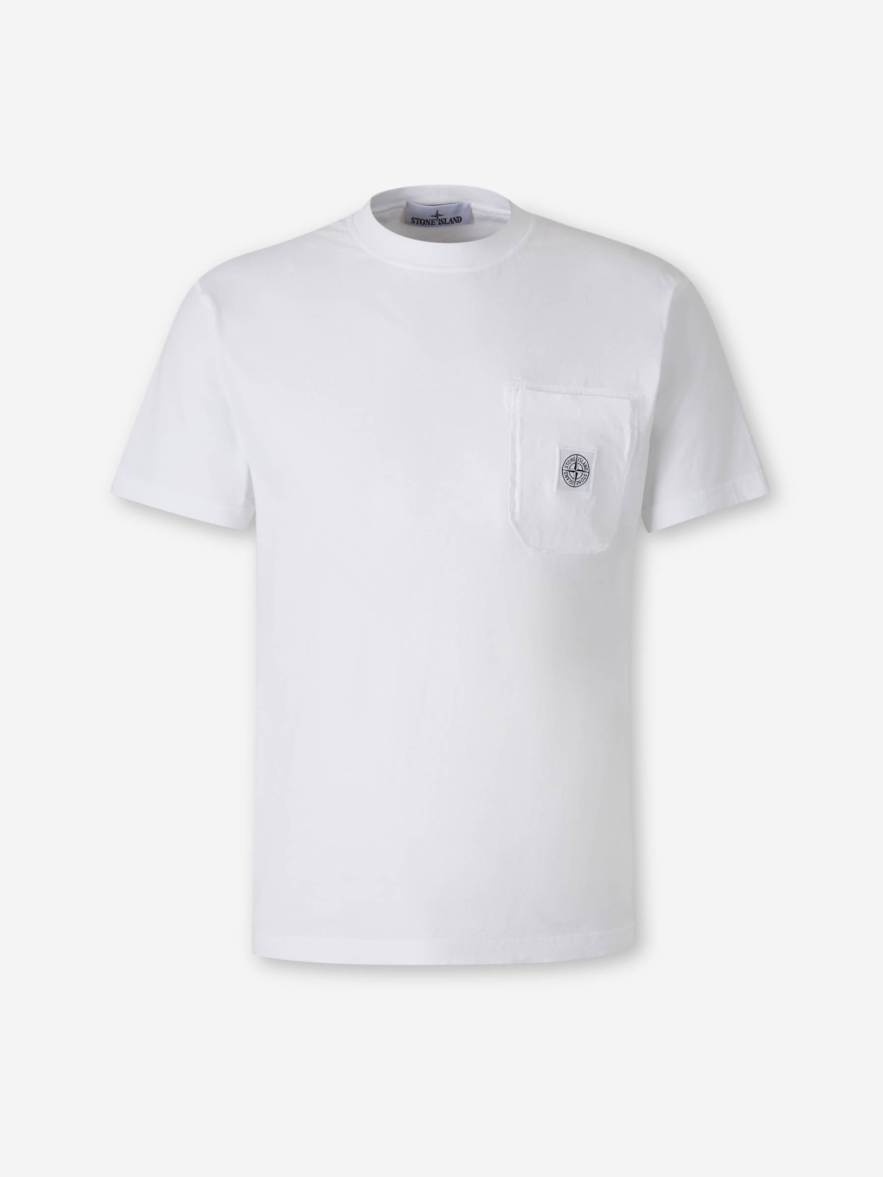 Outlet online Stone Island Hombre Camiseta Cuello Redondo color Blanco sku 553-004606 01 - Foto 1
