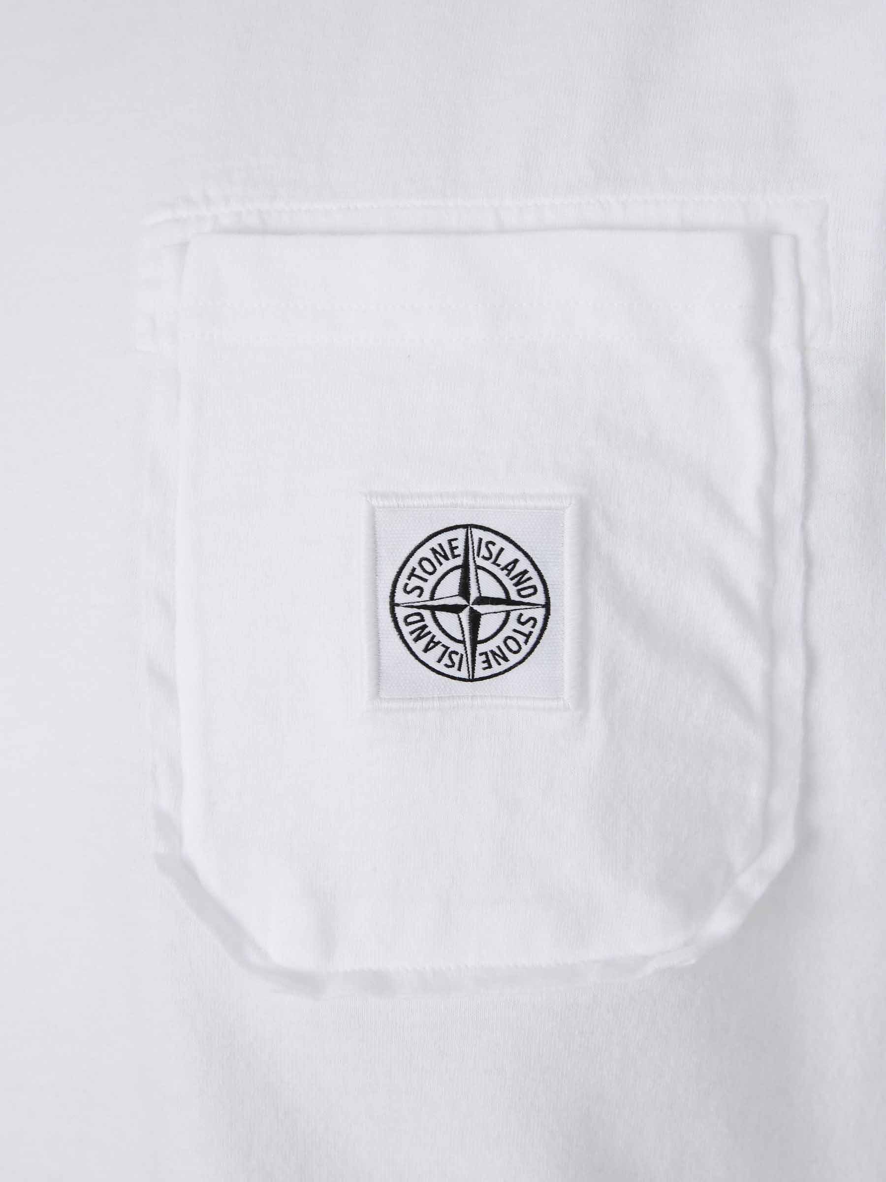 Outlet online Stone Island Hombre Camiseta Cuello Redondo color Blanco sku 553-004606 01 - Foto 4