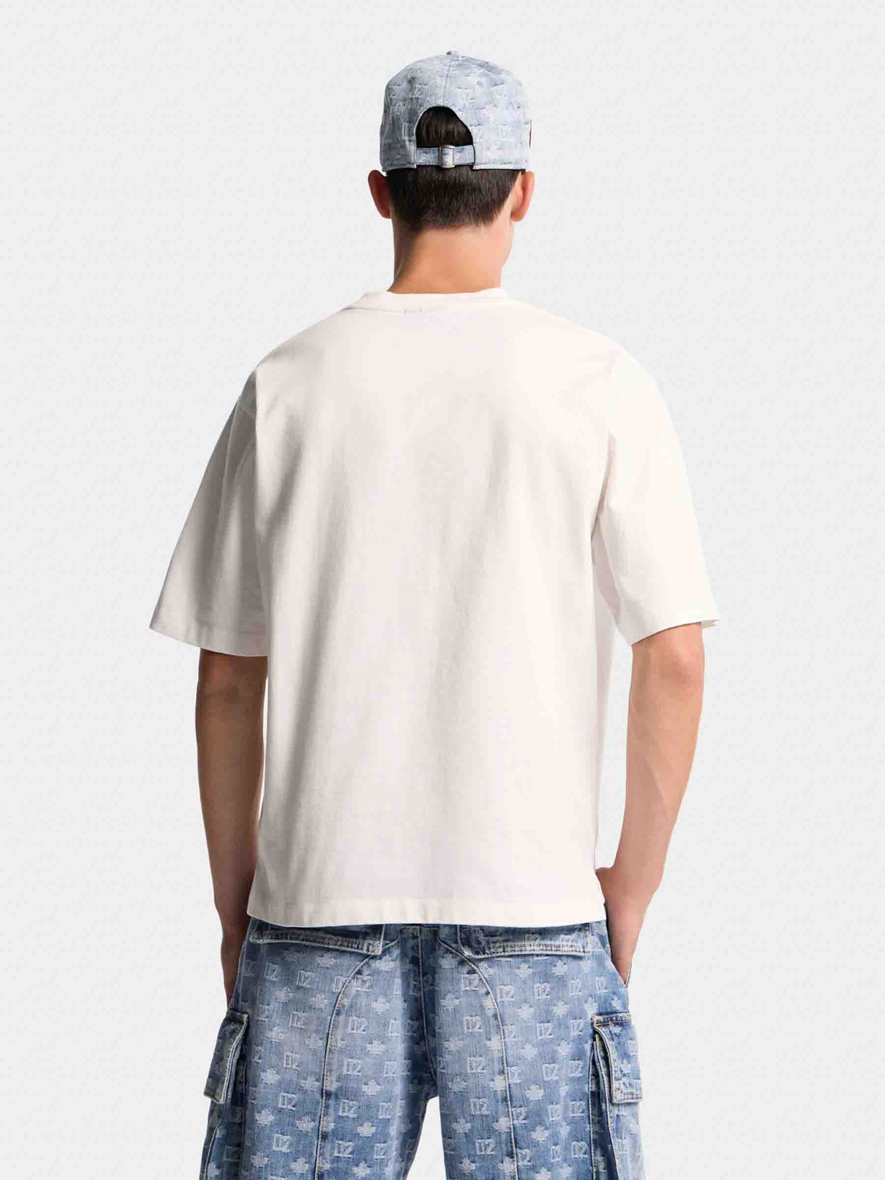 Dsquared2 Hombre Barcelona Camiseta Gráfica Algodón color Blanco sku 553-004738 01 - Foto 4