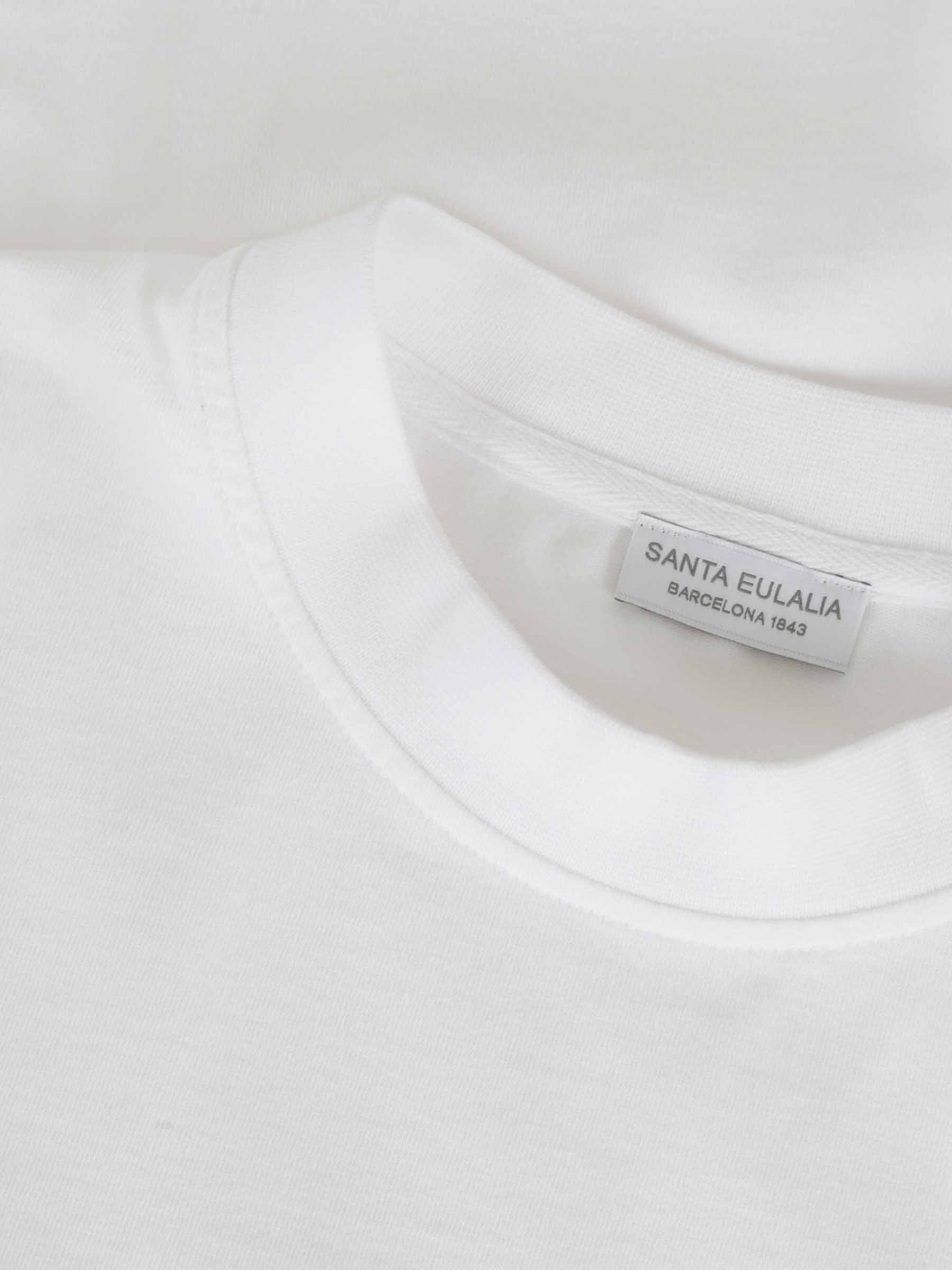 Santa Eulalia Hombre Barcelona Camiseta Lisa Algodón color Blanco sku 553-004759 01 - Foto 3