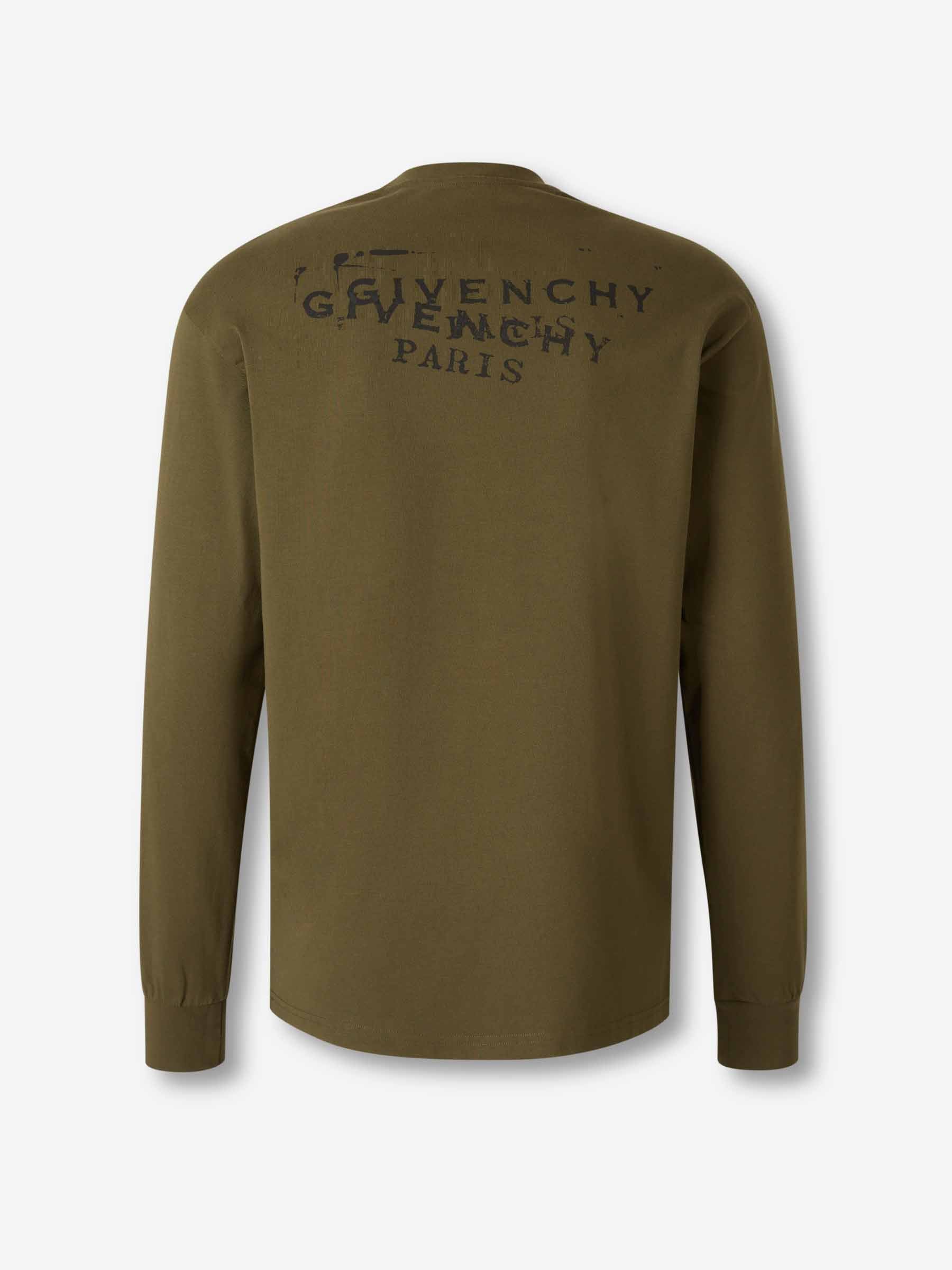 Outlet online Givenchy Hombre Camiseta Stamp color Verde Militar sku 554-000017 01 - Foto 2