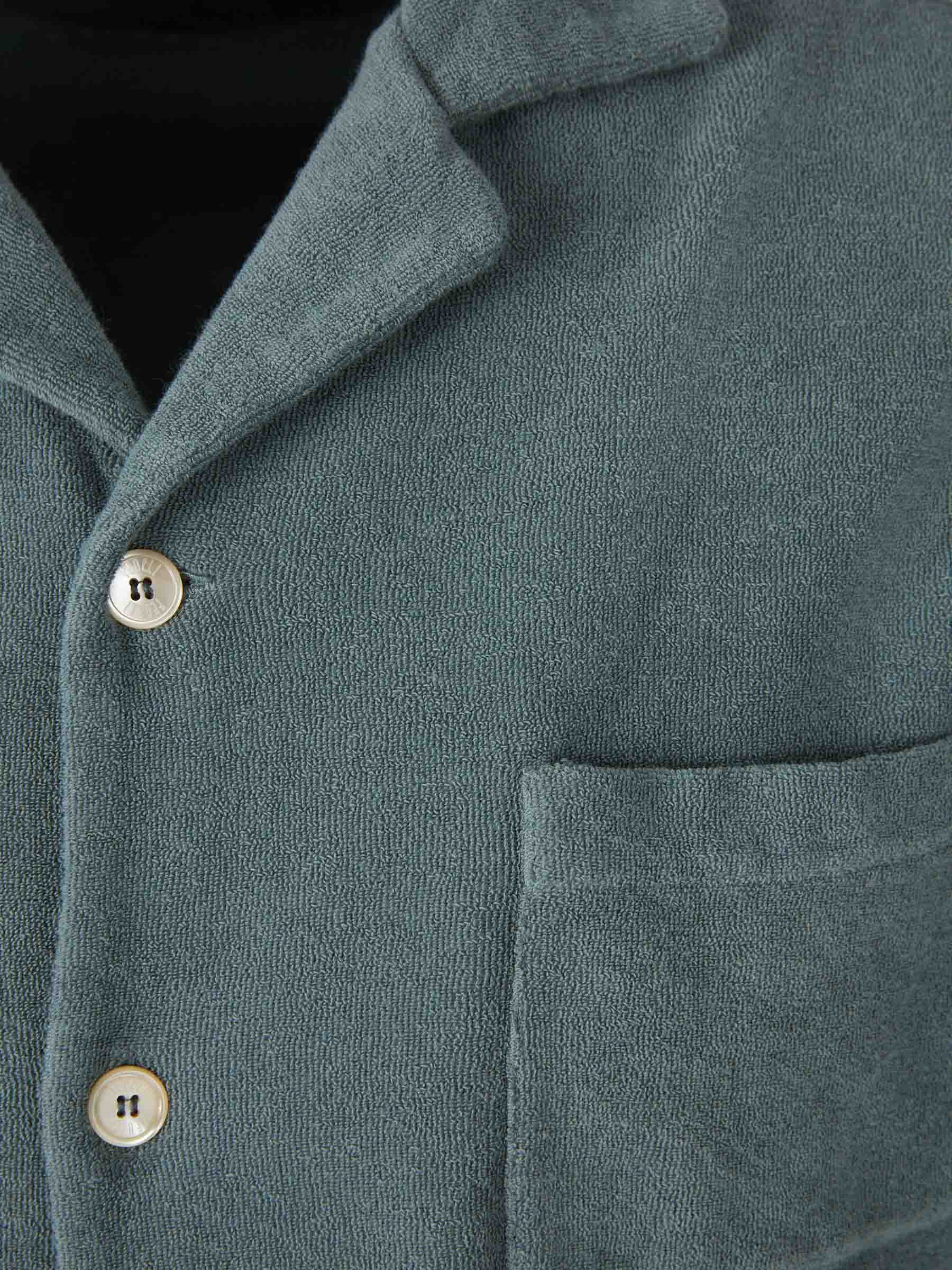 Fedeli Hombre Barcelona Camisa terry algodón color Verde Oscuro sku 555-000014 02 - Foto 3