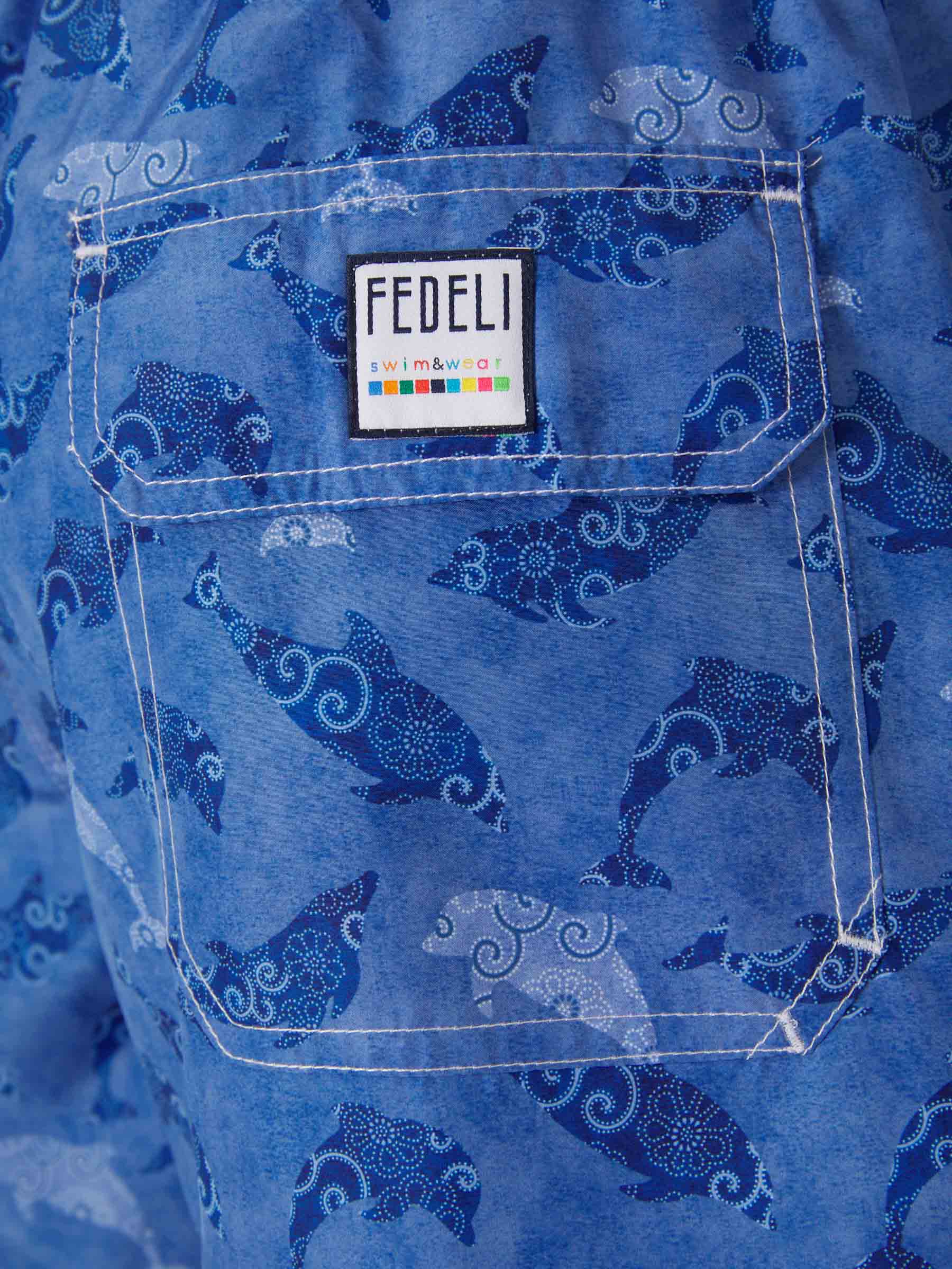 Outlet online Fedeli Hombre Bañador Motivo Animal color Azul Denim sku 561-001190 02 - Foto 7