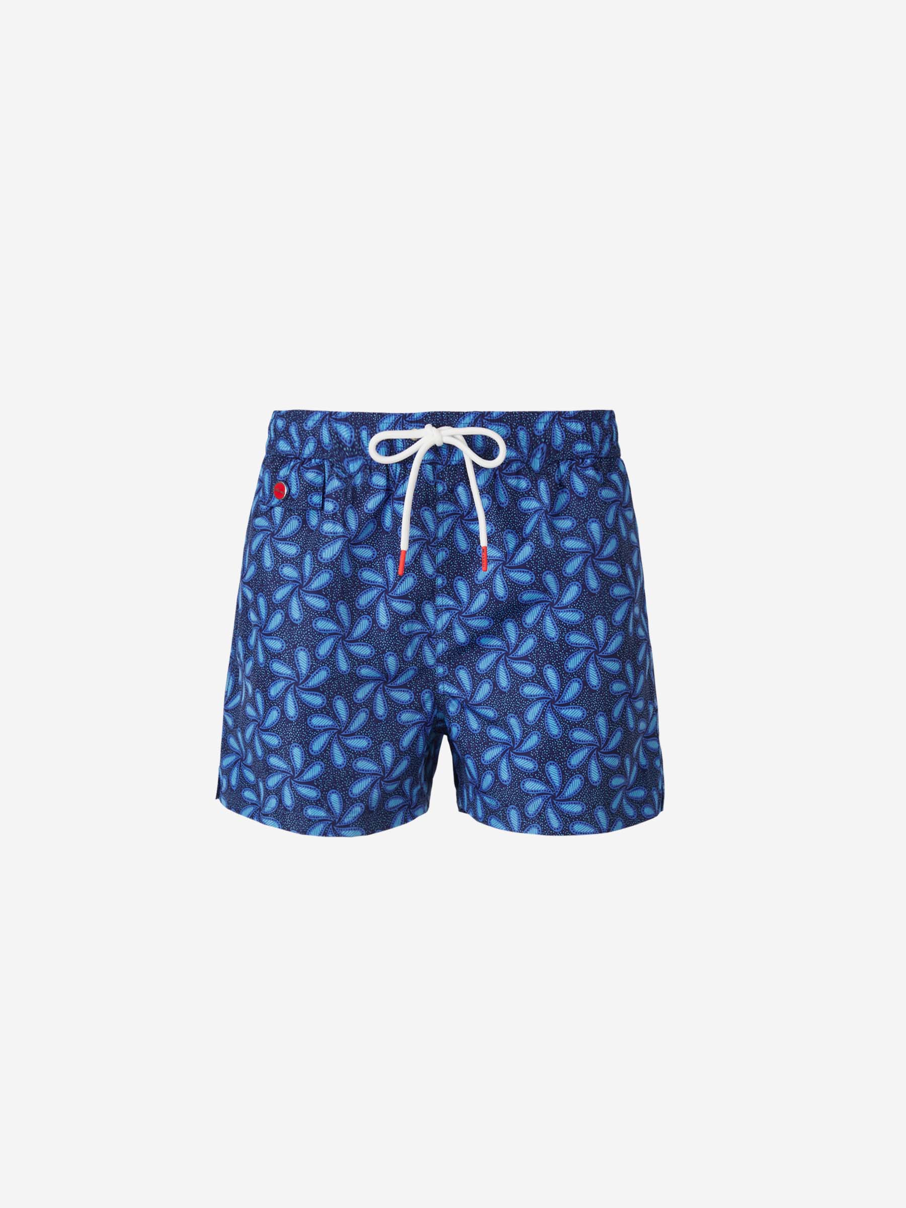 Outlet online Kiton Hombre Bañador Técnico Motivo Floral color Azul Noche sku 561-001220 01 - Foto 3