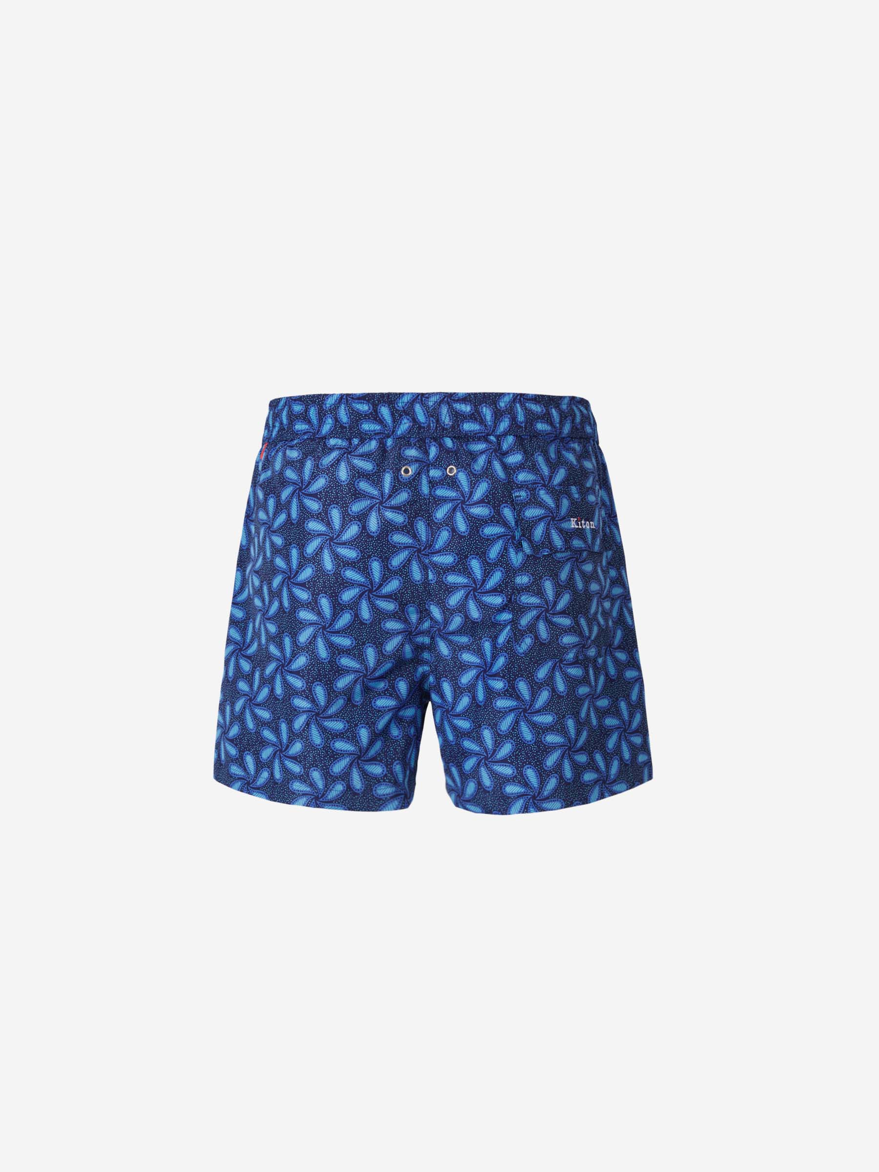 Outlet online Kiton Hombre Bañador Técnico Motivo Floral color Azul Noche sku 561-001220 01 - Foto 6