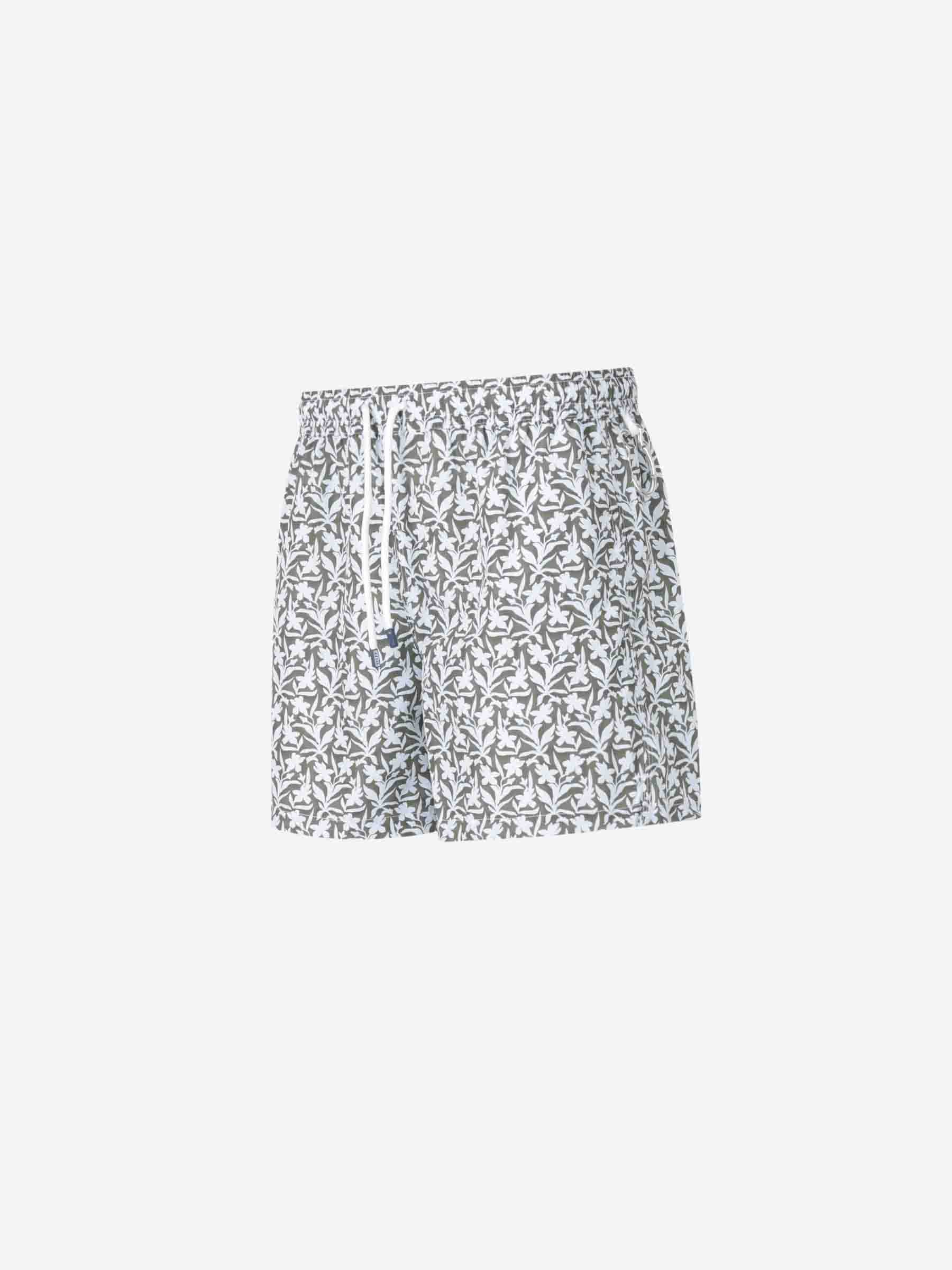 Outlet online Fedeli Hombre Bañador Estampado Floral color Verde Oscuro sku 561-001358 02 - Foto 4