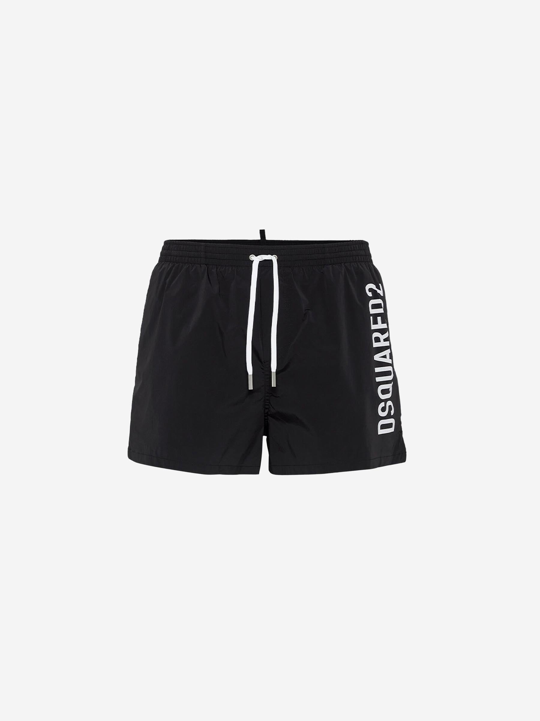 Outlet online Dsquared2 Hombre Bañador Logo Licra color Blanco Y Negro sku 561-001372 01 - Foto 1