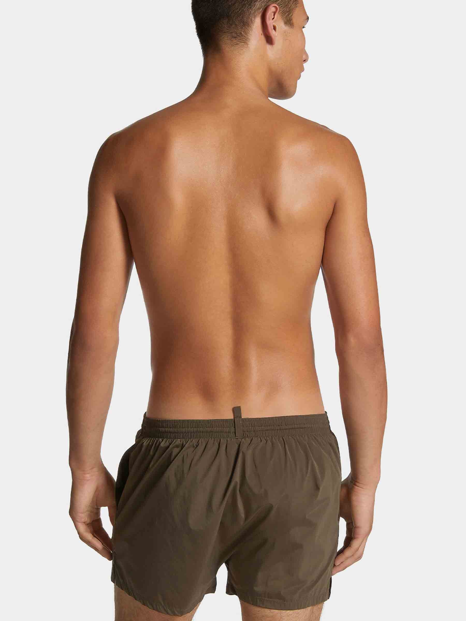 Outlet online Dsquared2 Hombre Bañador Logo Licra color Verde Militar sku 561-001372 02 - Foto 4