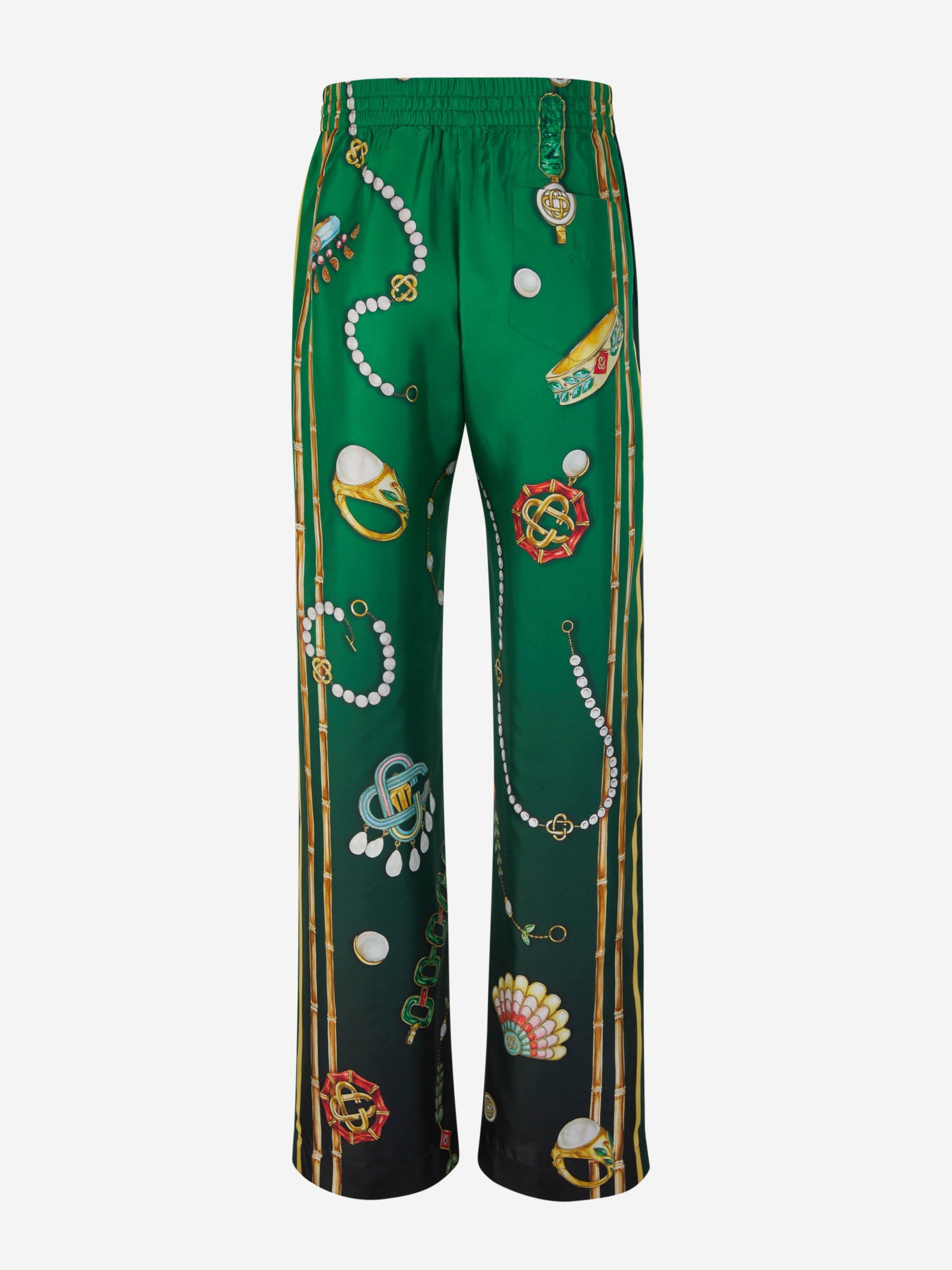Outlet online Casablanca Hombre Joggers Seda Bijoux color Verde Oscuro sku 521-002967 01 - Foto 3