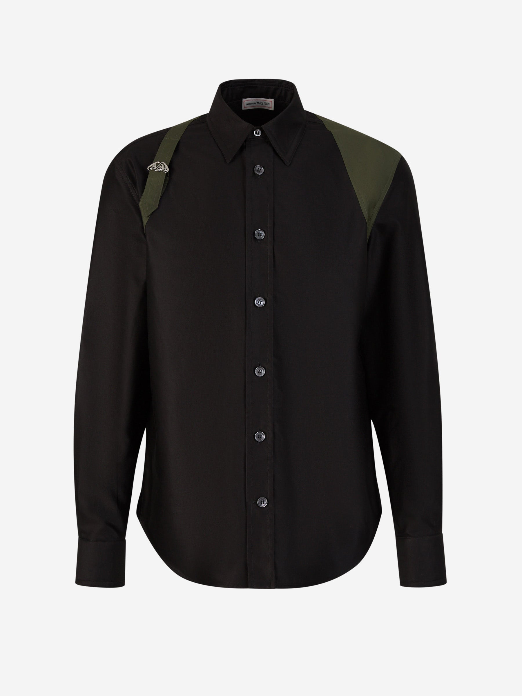 Outlet online McQueen Hombre Camisa Algodón Logo color Negro sku 531-006170 01 - Foto 1
